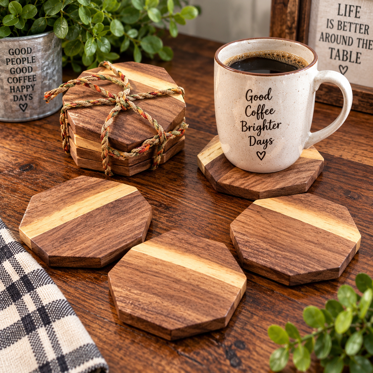 Handcrafted Hardwood Coaster Set (Copy)