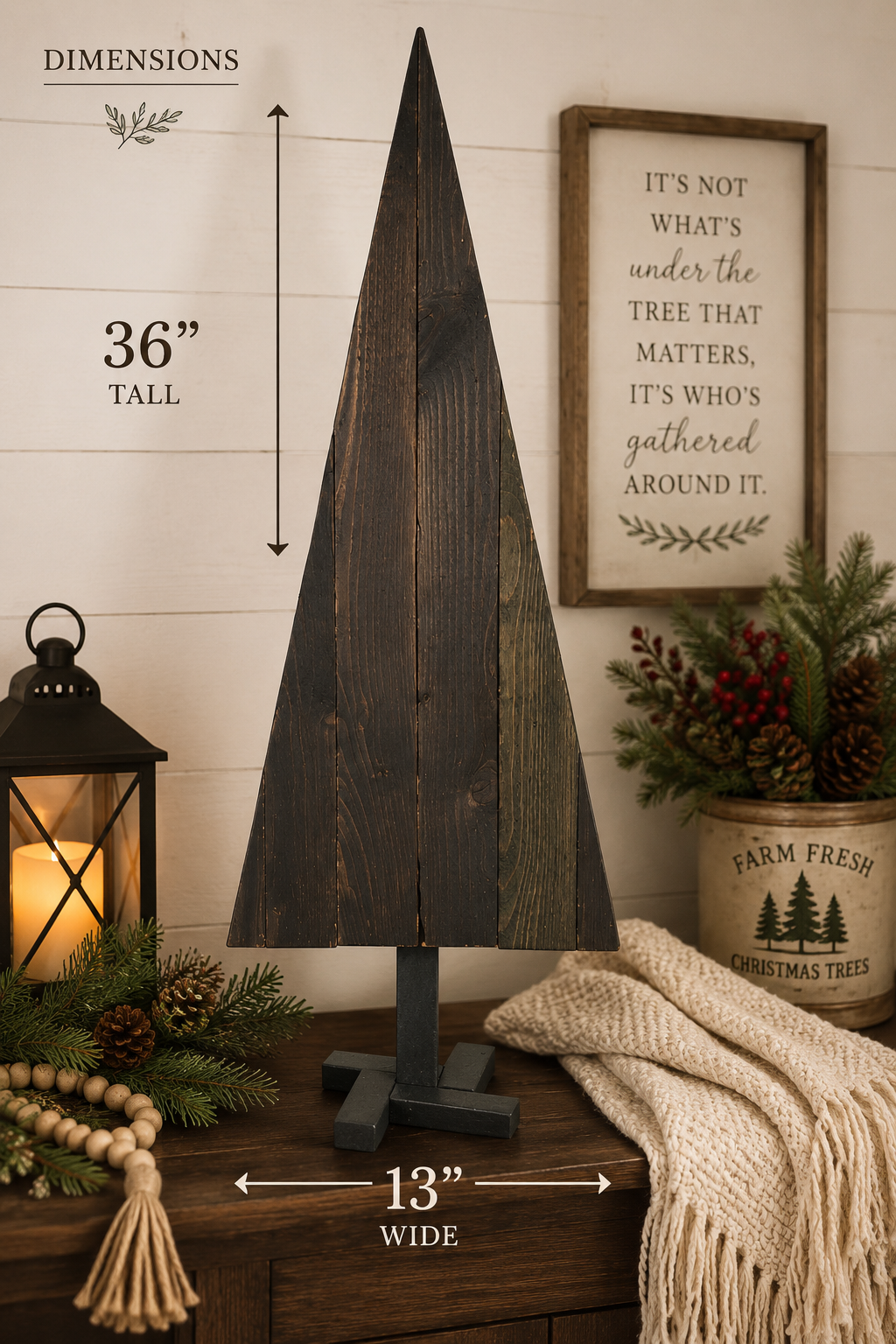 Rustic Evergreen Tree