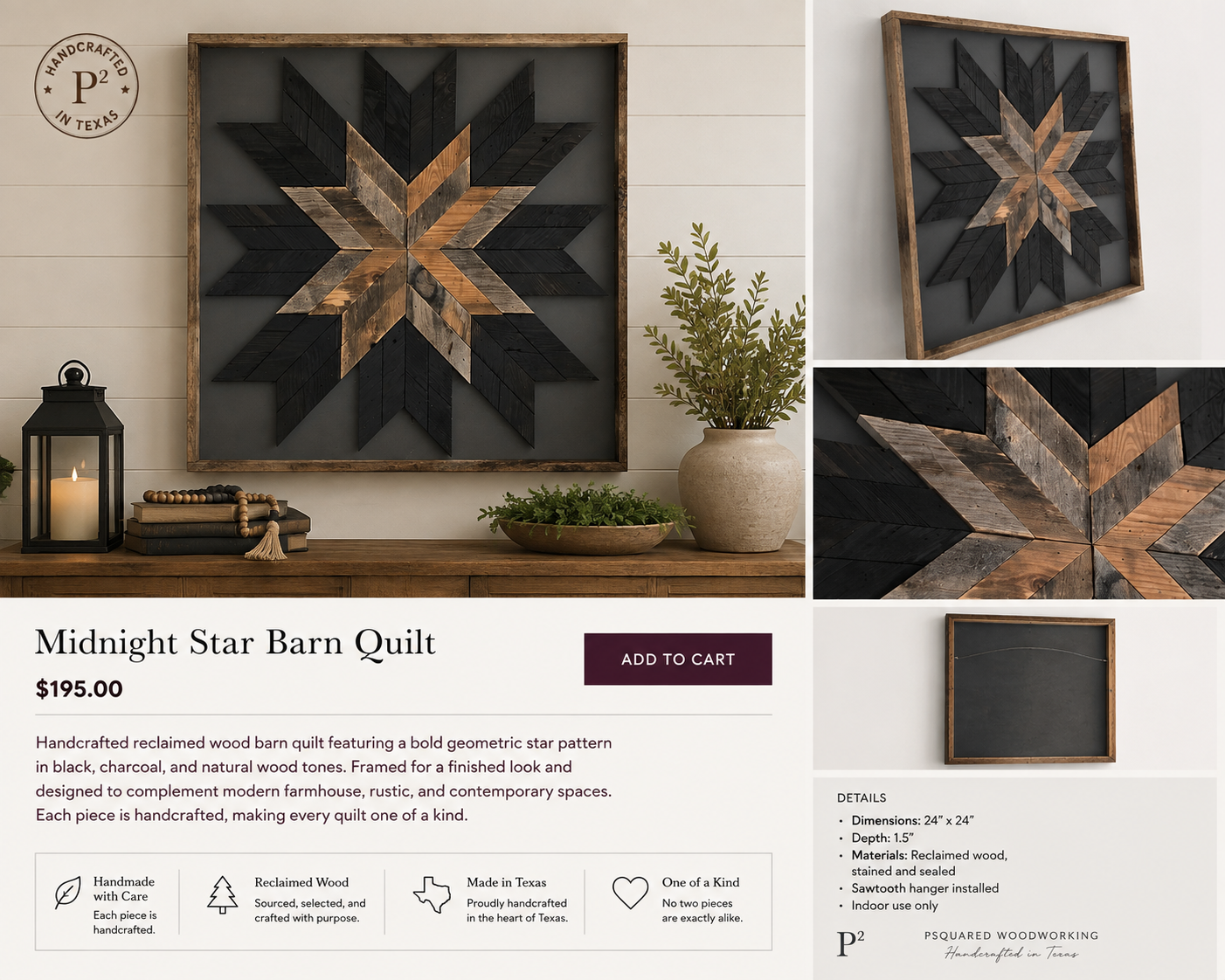 Midnight Star Barn Quilt