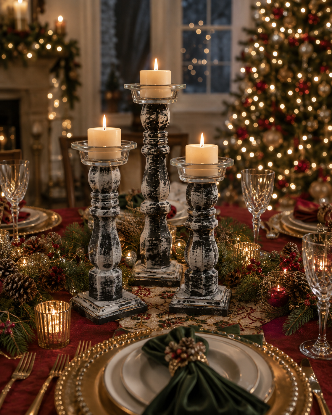 Rustic Charm Candle Holders