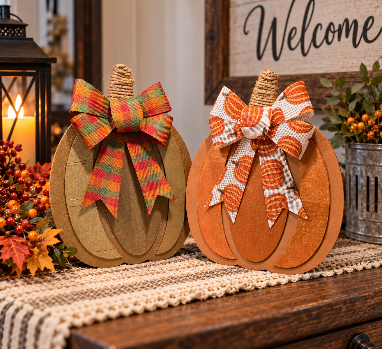 Rustic Harvest Pumpkin Duo