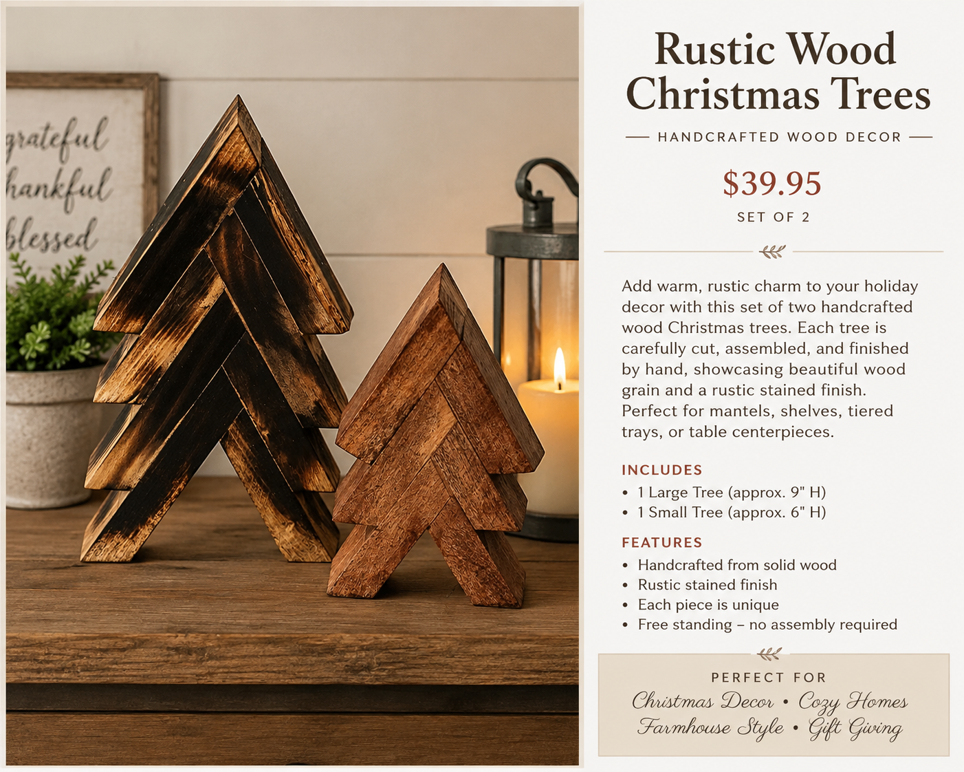 Rustic Wood Christmas Trees