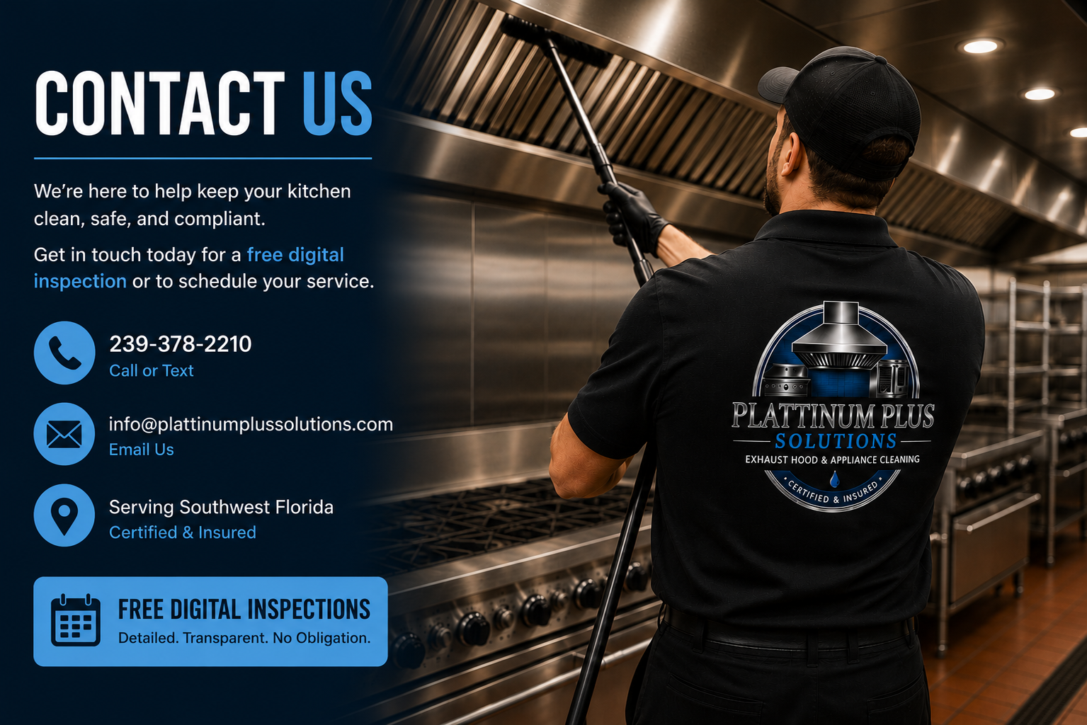 Free Digital Inspection for Hood Cleaning.