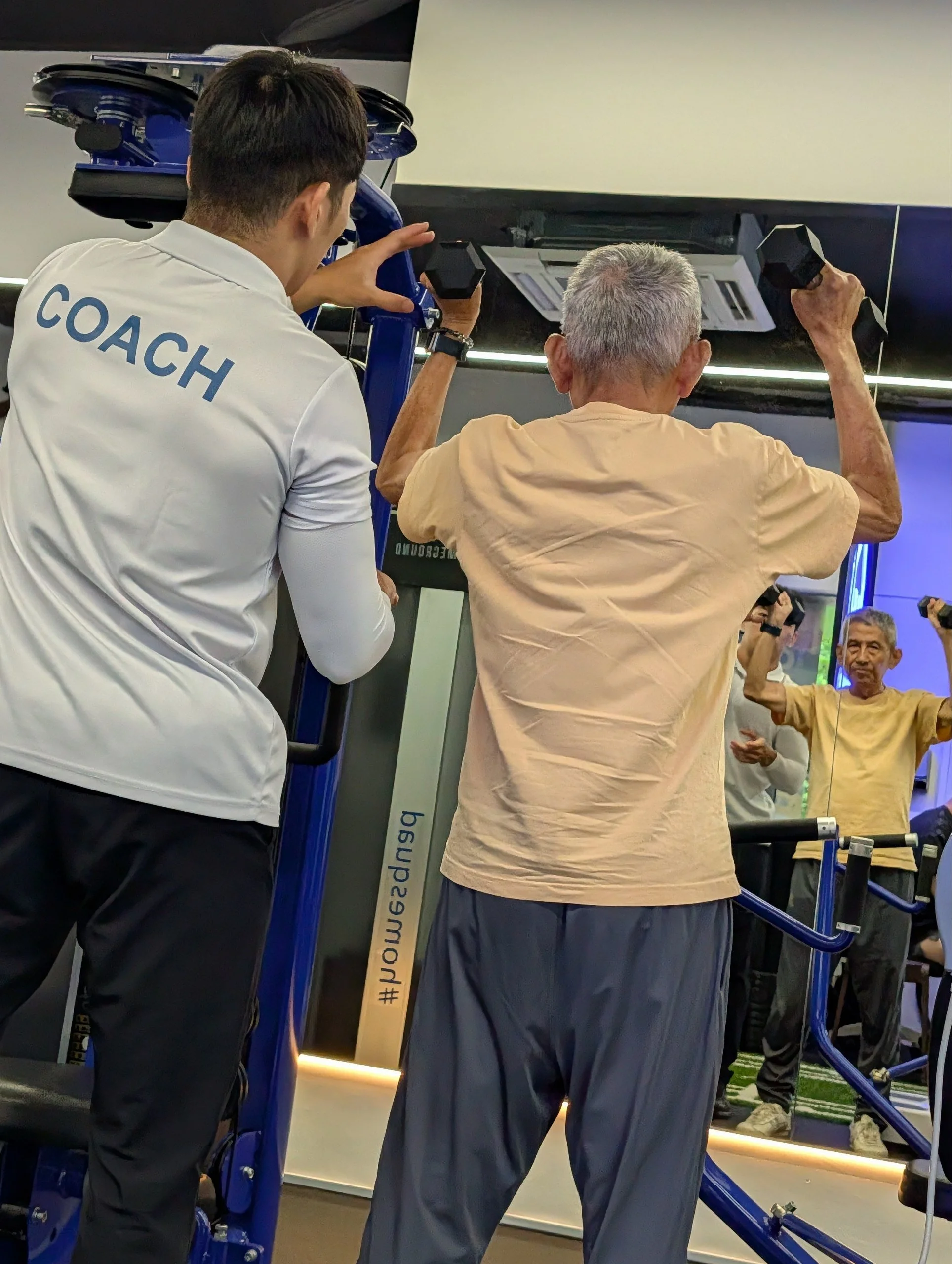 working out with a coach