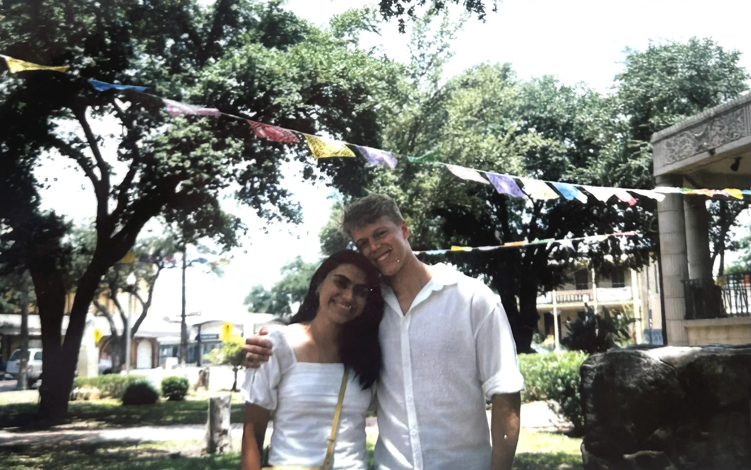 A polaroid taken last May in Laredo, TX! It was Catya's first time getting to introduce Timmy to her extended family :) He loved South Texas!
