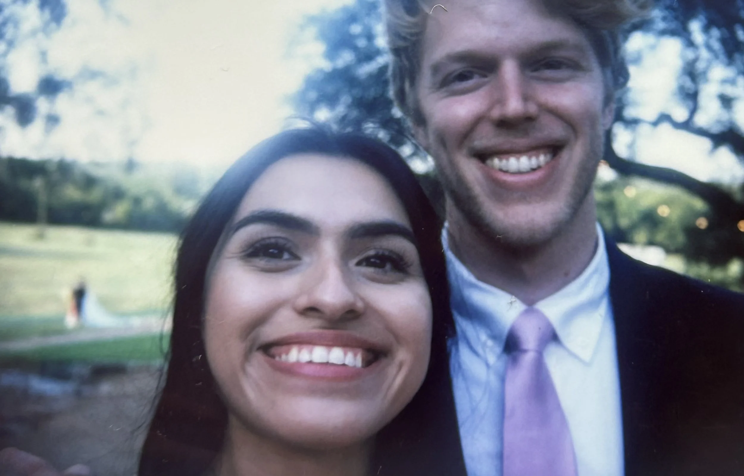 A polaroid selfie we snapped at Jordan's wedding!