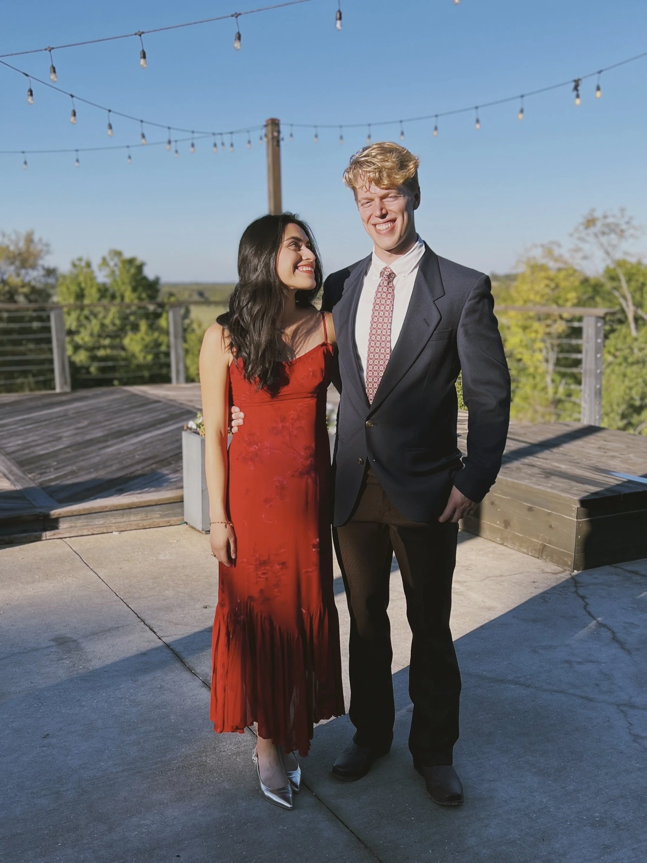 Last October at Catya's cousin's wedding! We had the most fun dancing :) Fun fact: We've gone to about 10 weddings together throughout our relationship!