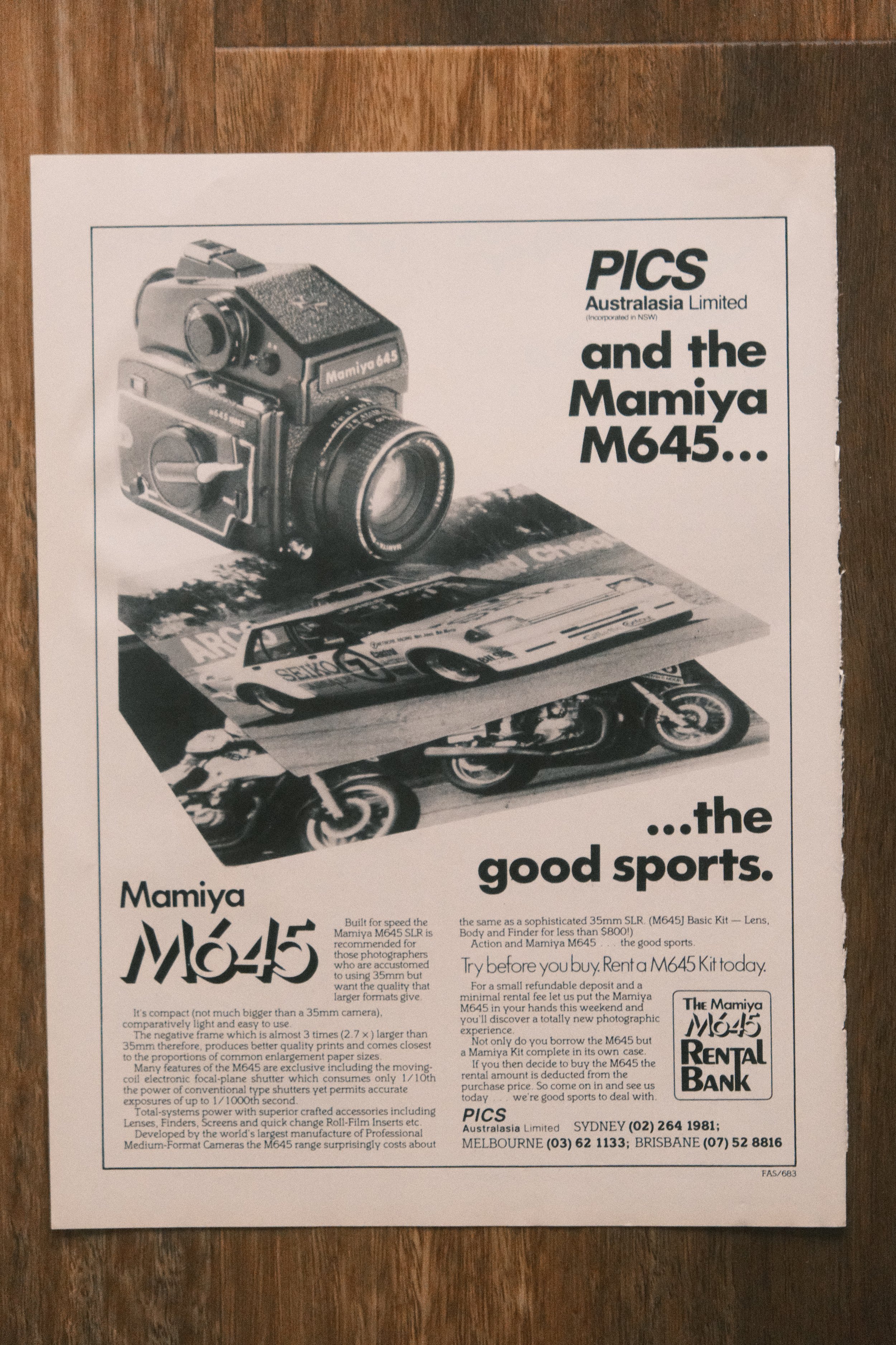 Mamiya - 'M645 x PICS Australasia' (1-Page)
