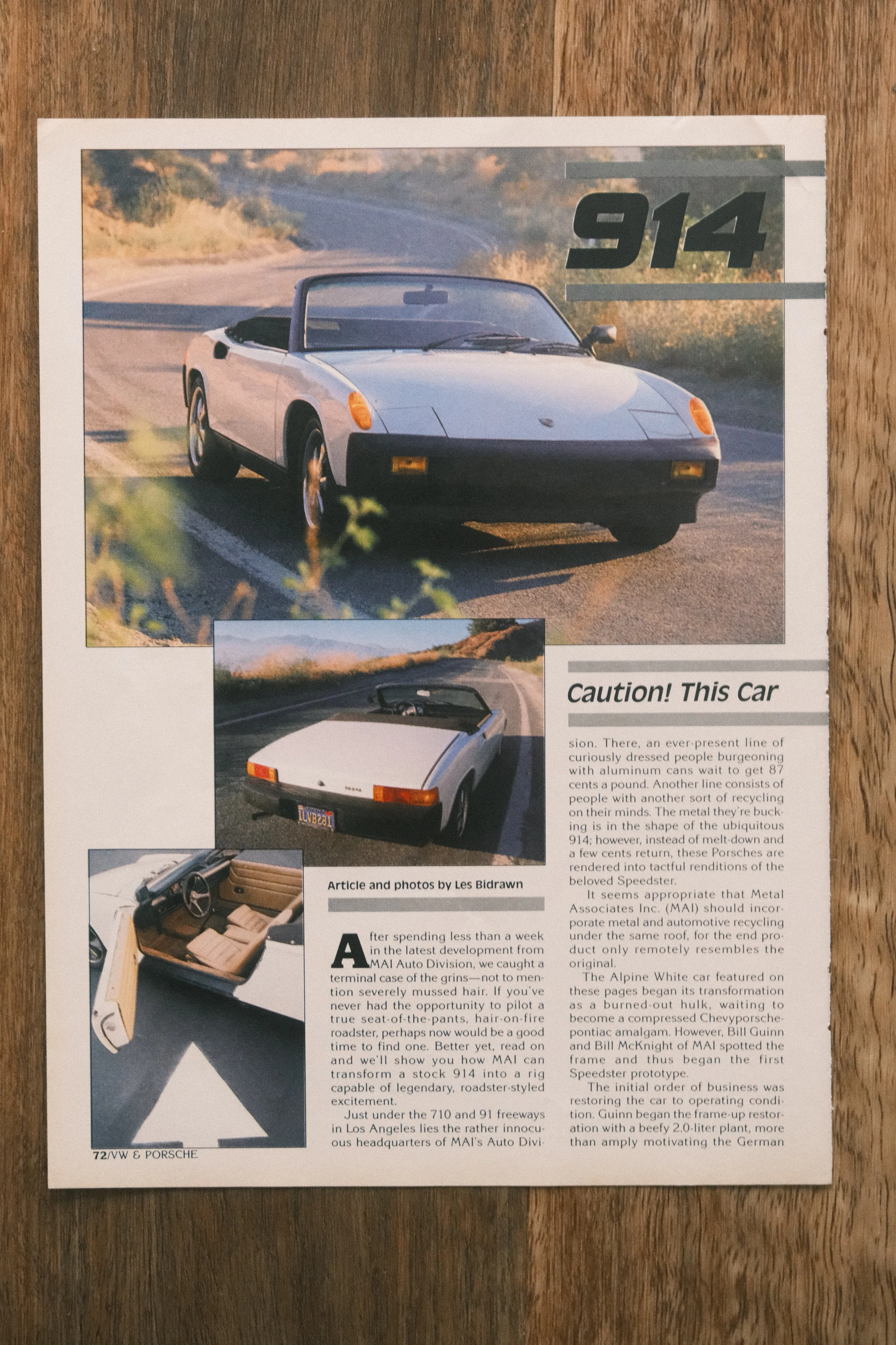 Porsche - '914 Caution' (1-Page)