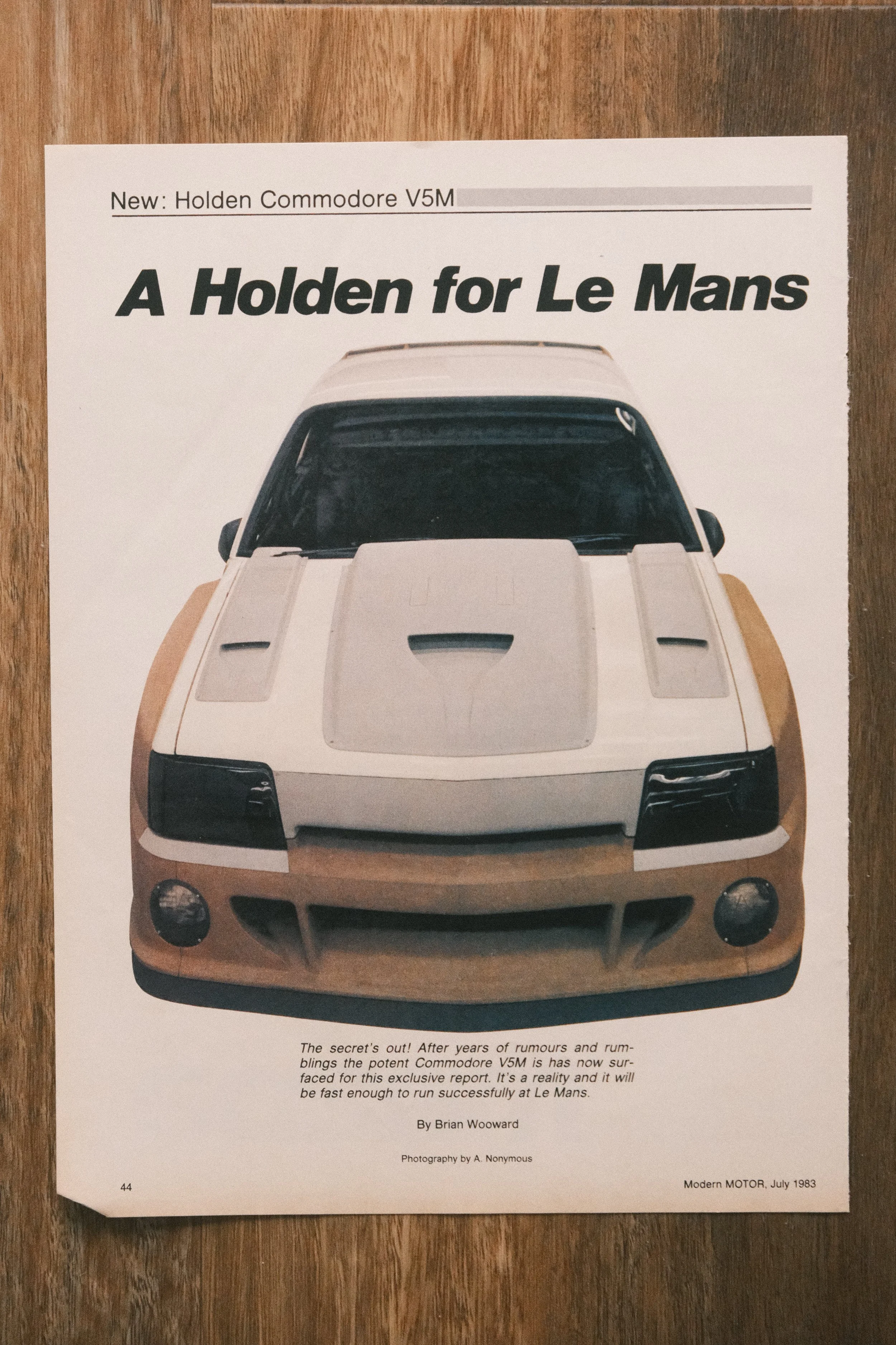 Holden - 'Le Mans V5M' (1-Page)