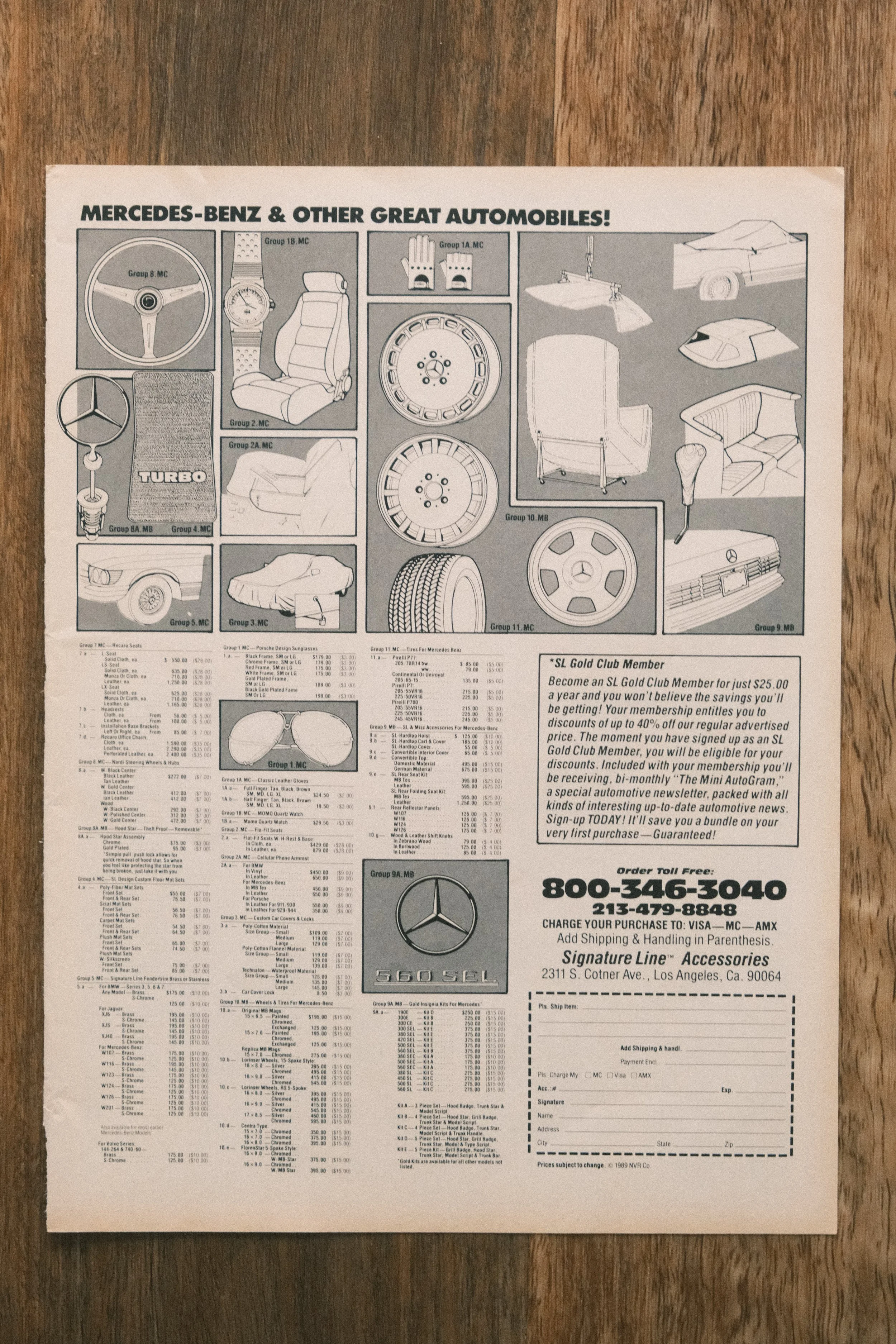 Mercedes - 'Parts' (1-Page)