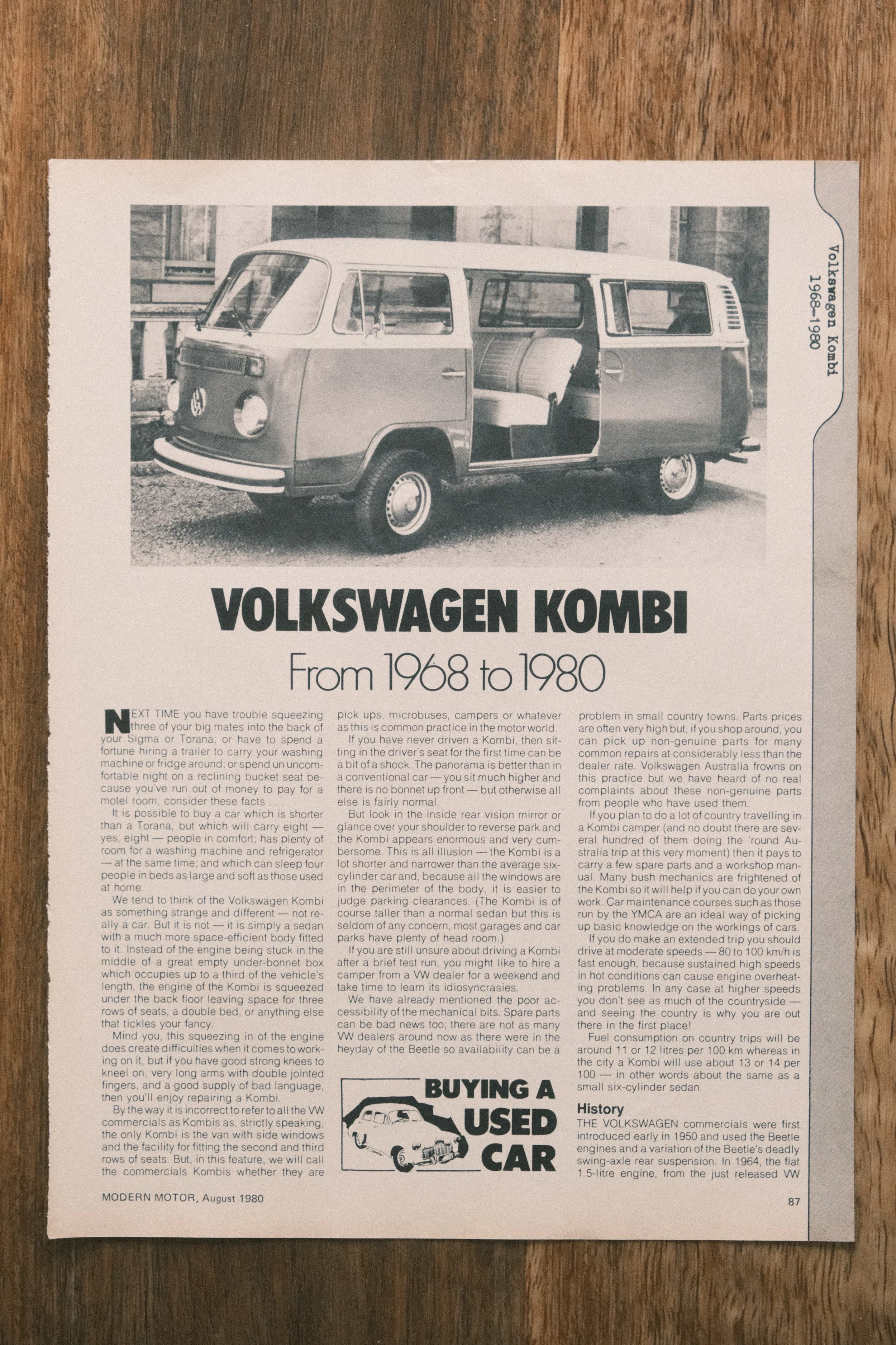 Volkswagen - 'Kombi' (1-Page)