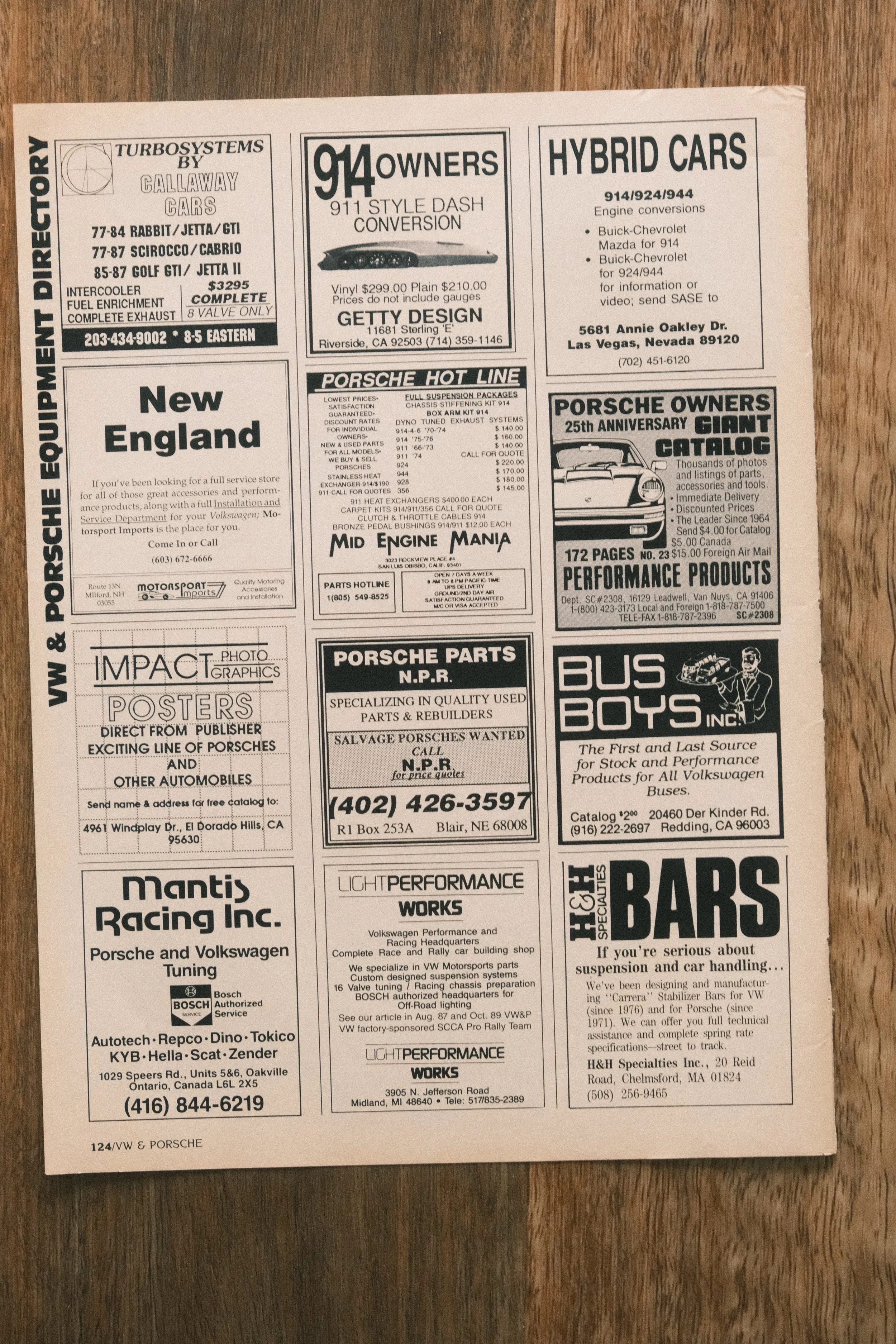 Porsche - 'Parts' (1-Page)