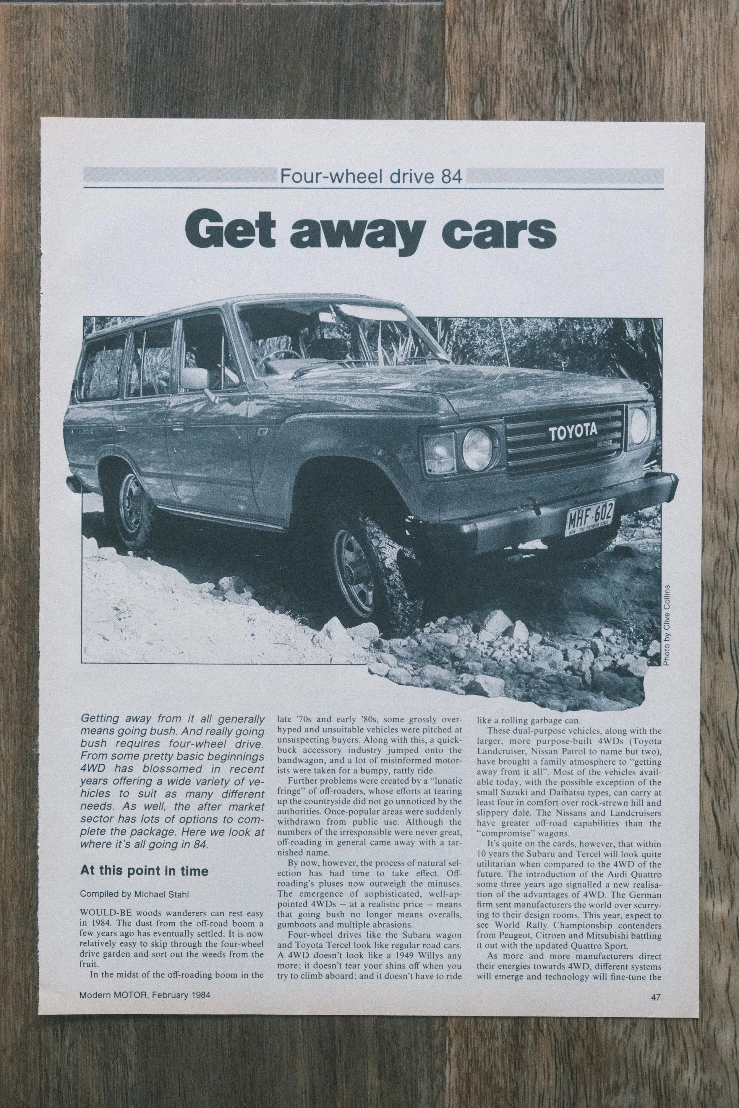 Toyota - 'Getaway Cars' (1-Page)