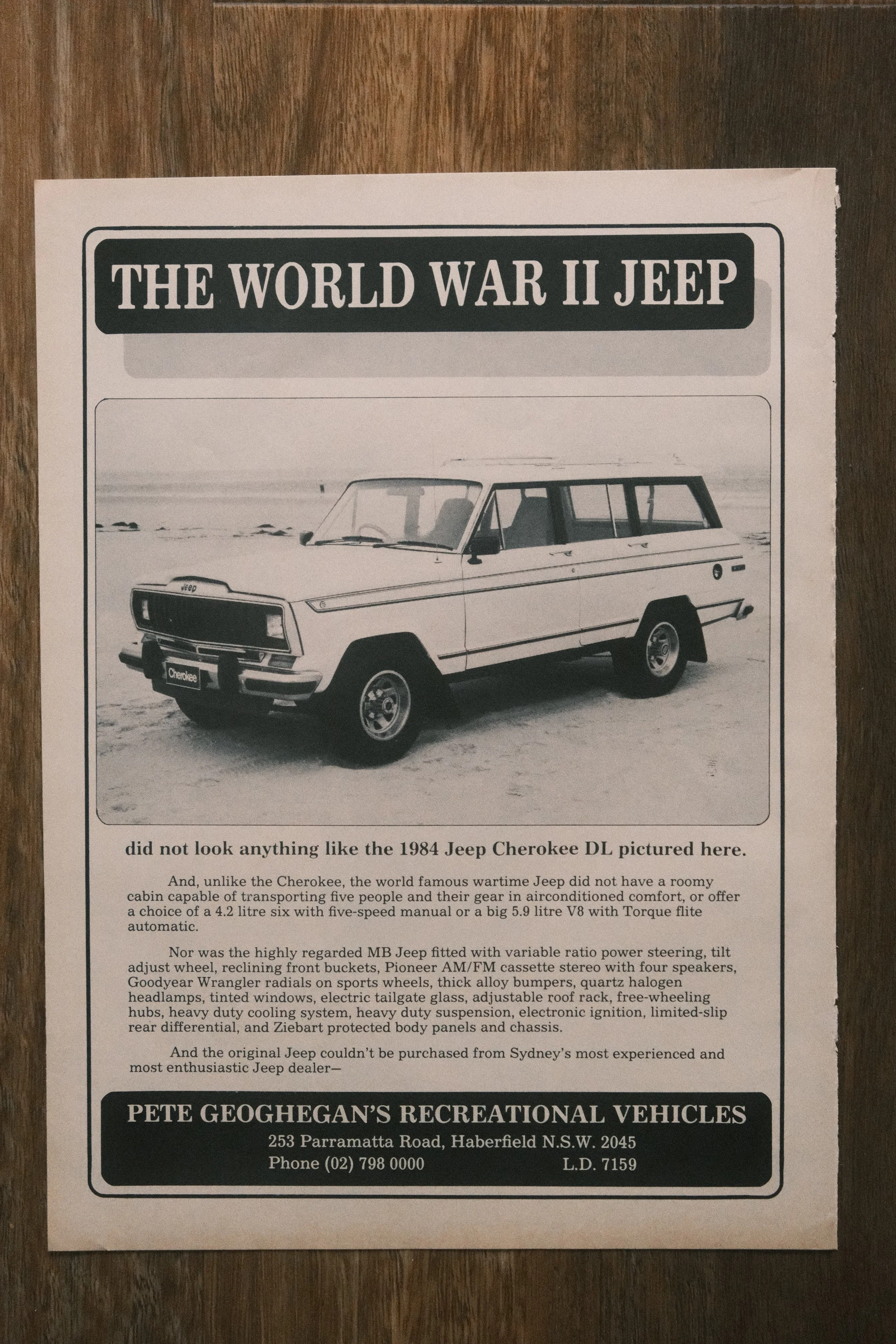 Jeep - 'World War II' (1-Page)
