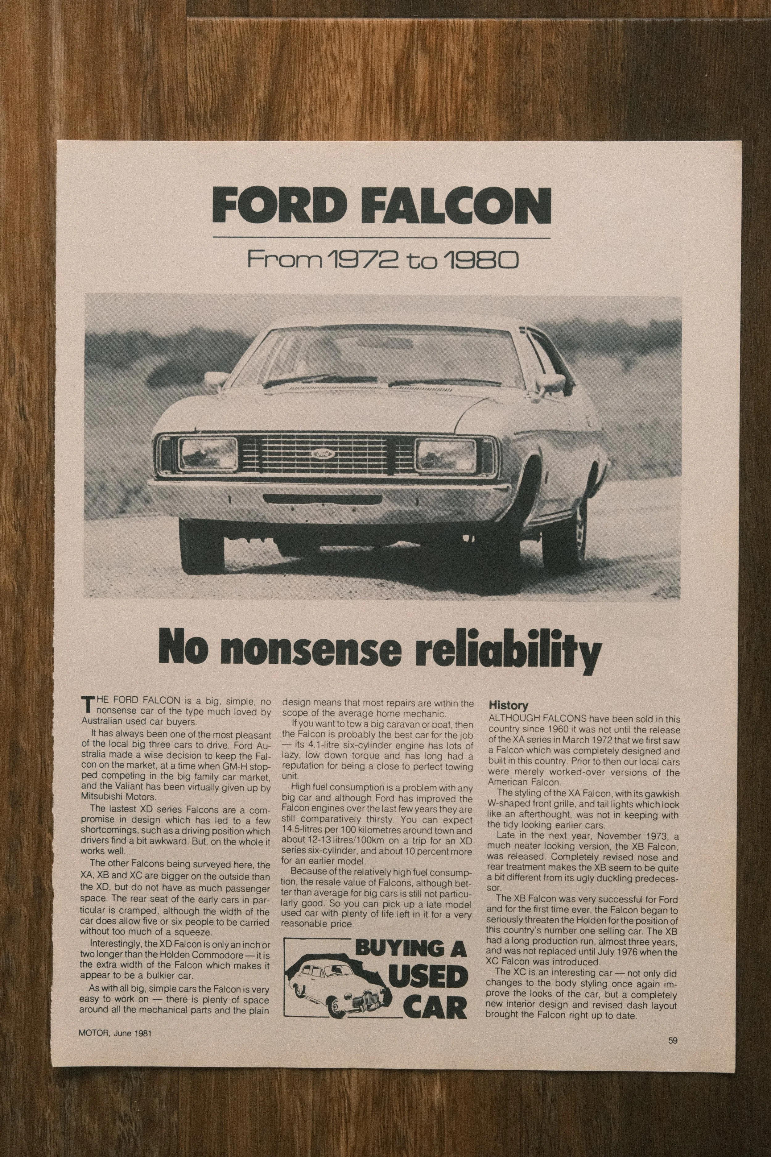 Ford - 'Falcon Reliability' (1-Page)