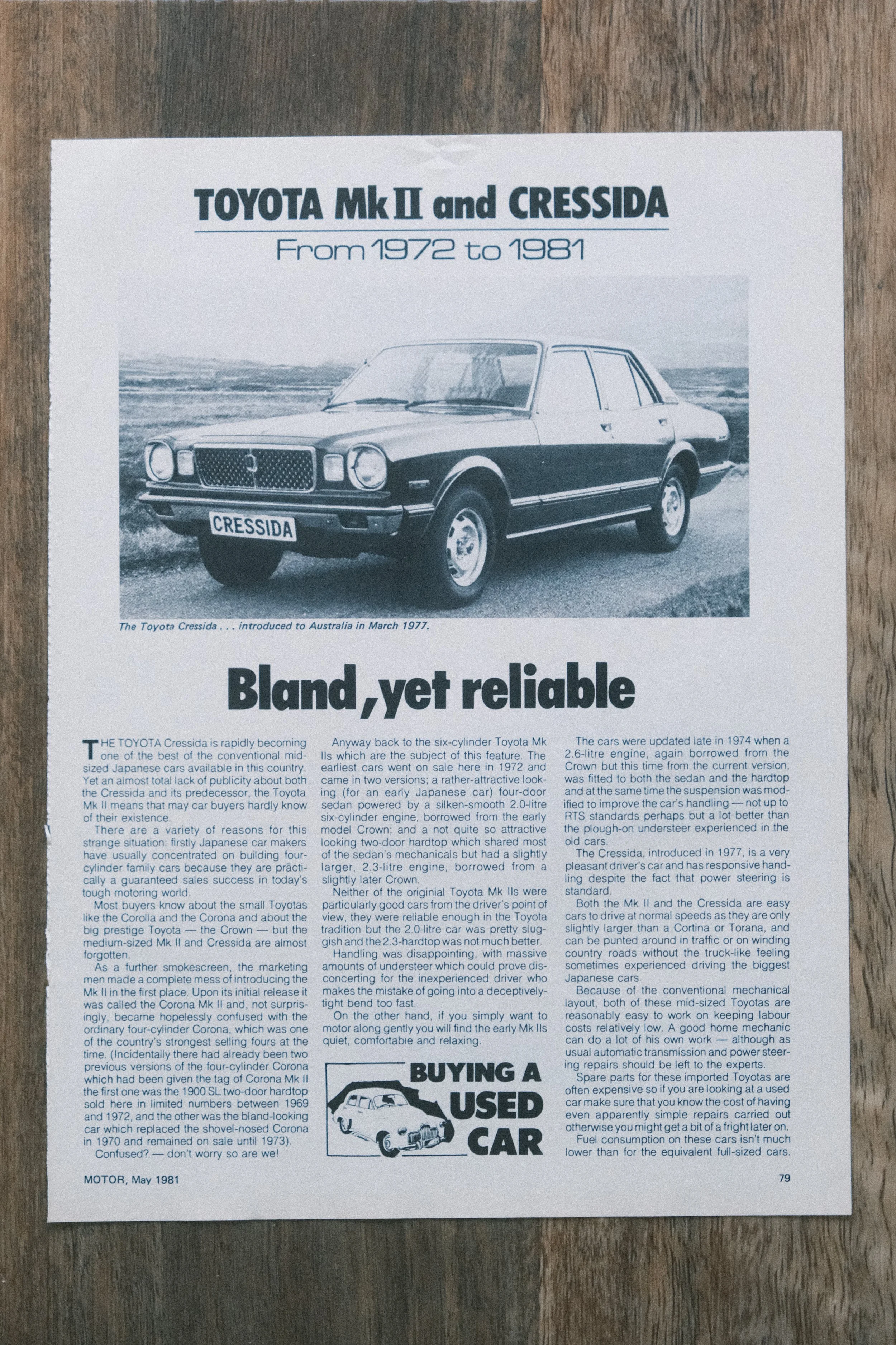 Toyota - 'Bland Yet Reliable' (1-Page)