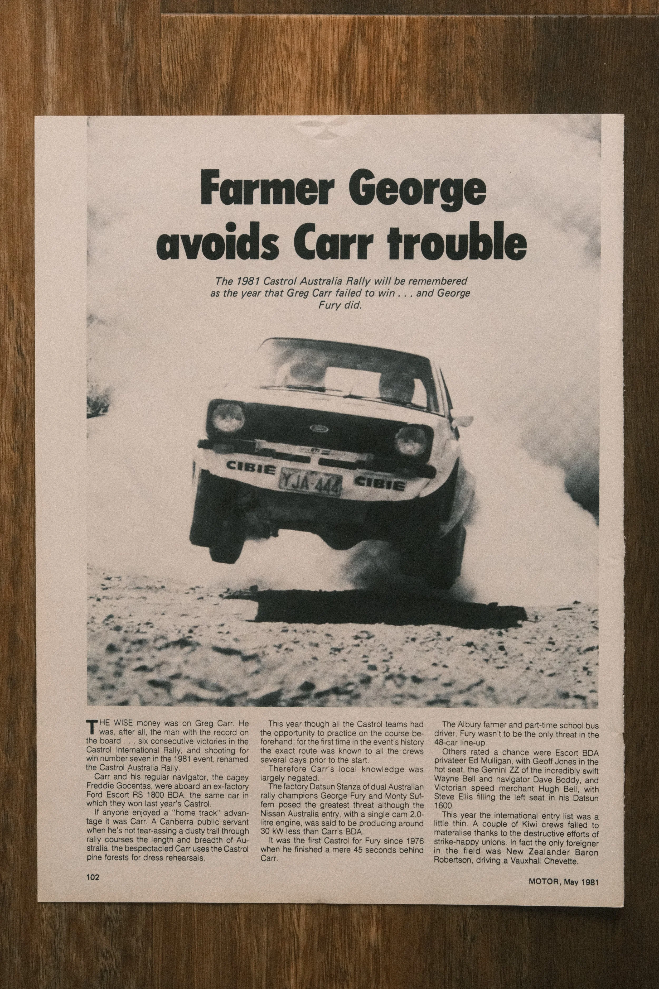 Ford - 'Carr Trouble' (1-Page)