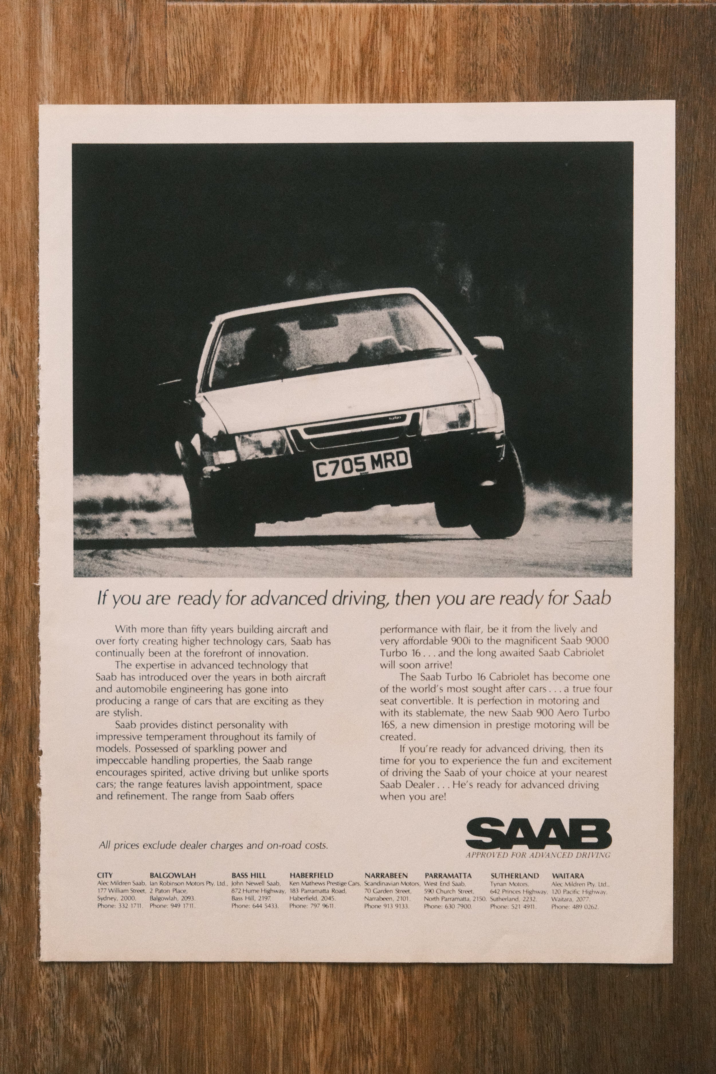 SAAB - 'Advanced Driving' (1-Page)
