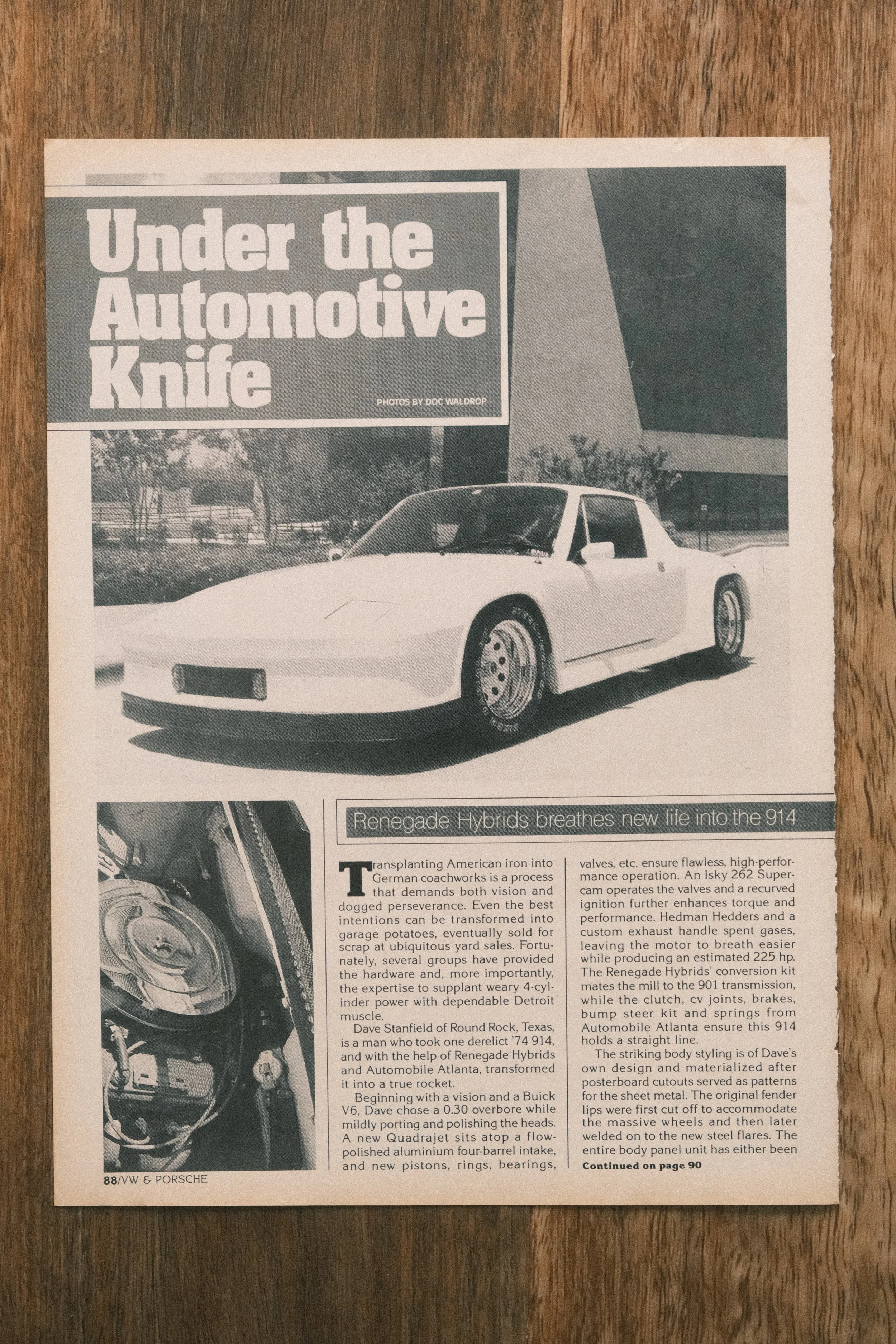 Porsche - '914 Automotive Knife' (1-Page)