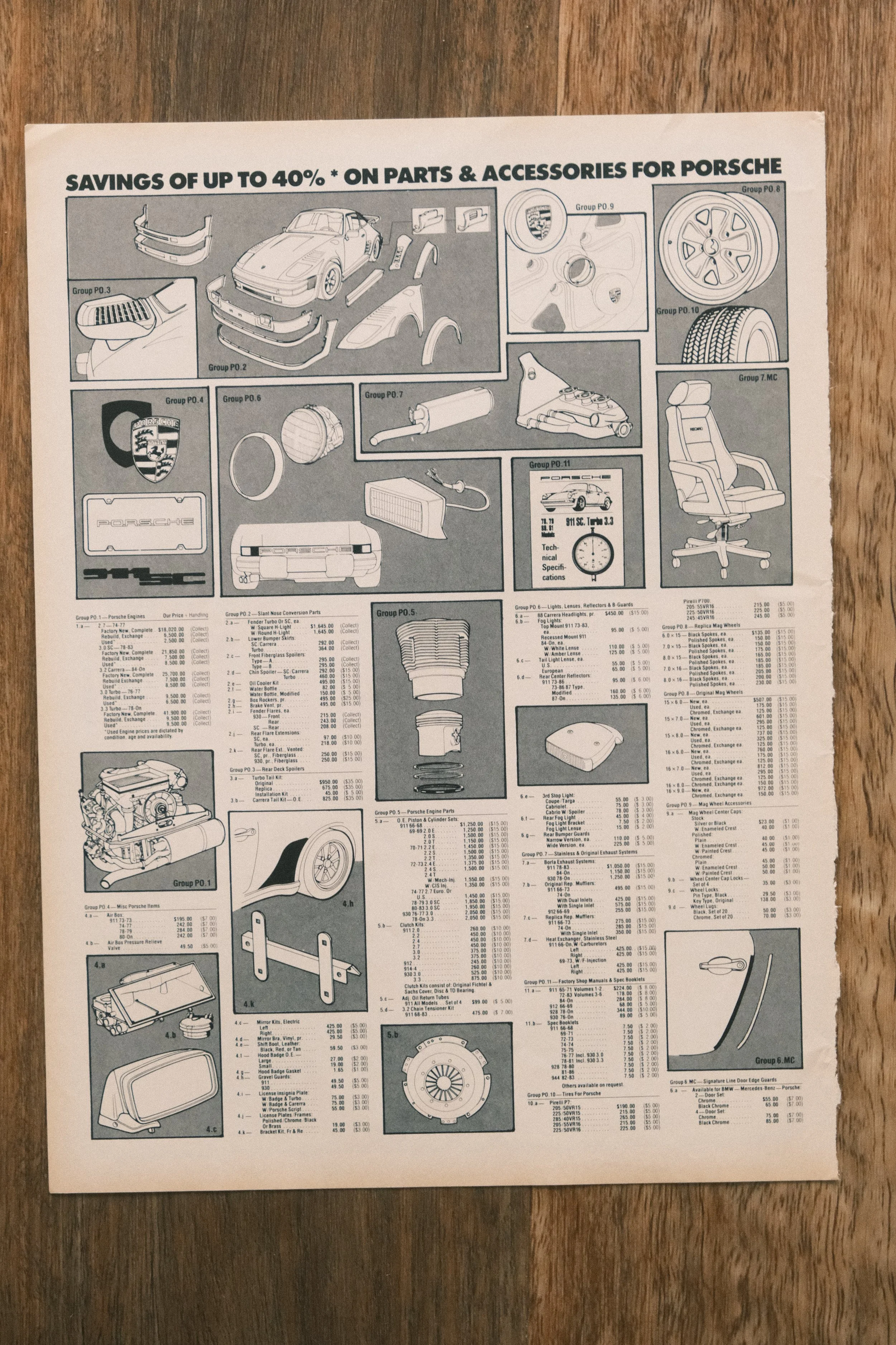 Porsche - 'Parts & Accessories' (1-Page)