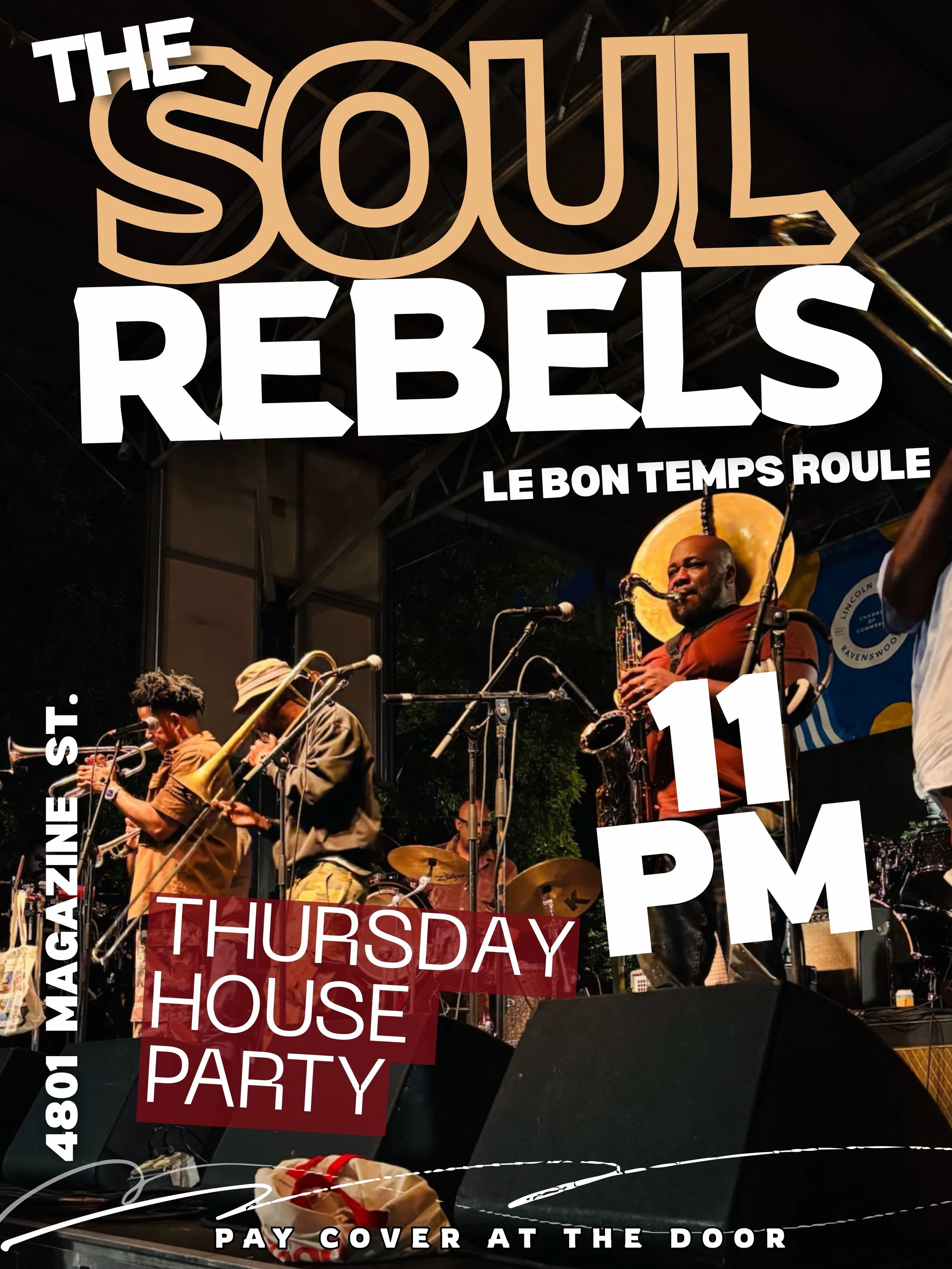 ⚜️ THURSDAY&hellip; SEE Y&rsquo;ALL THERE!

📍@lebontempsroulenola

#TheSoulRebels #NewOrleans #nolaeats #neworleansblogger #livemusicnola