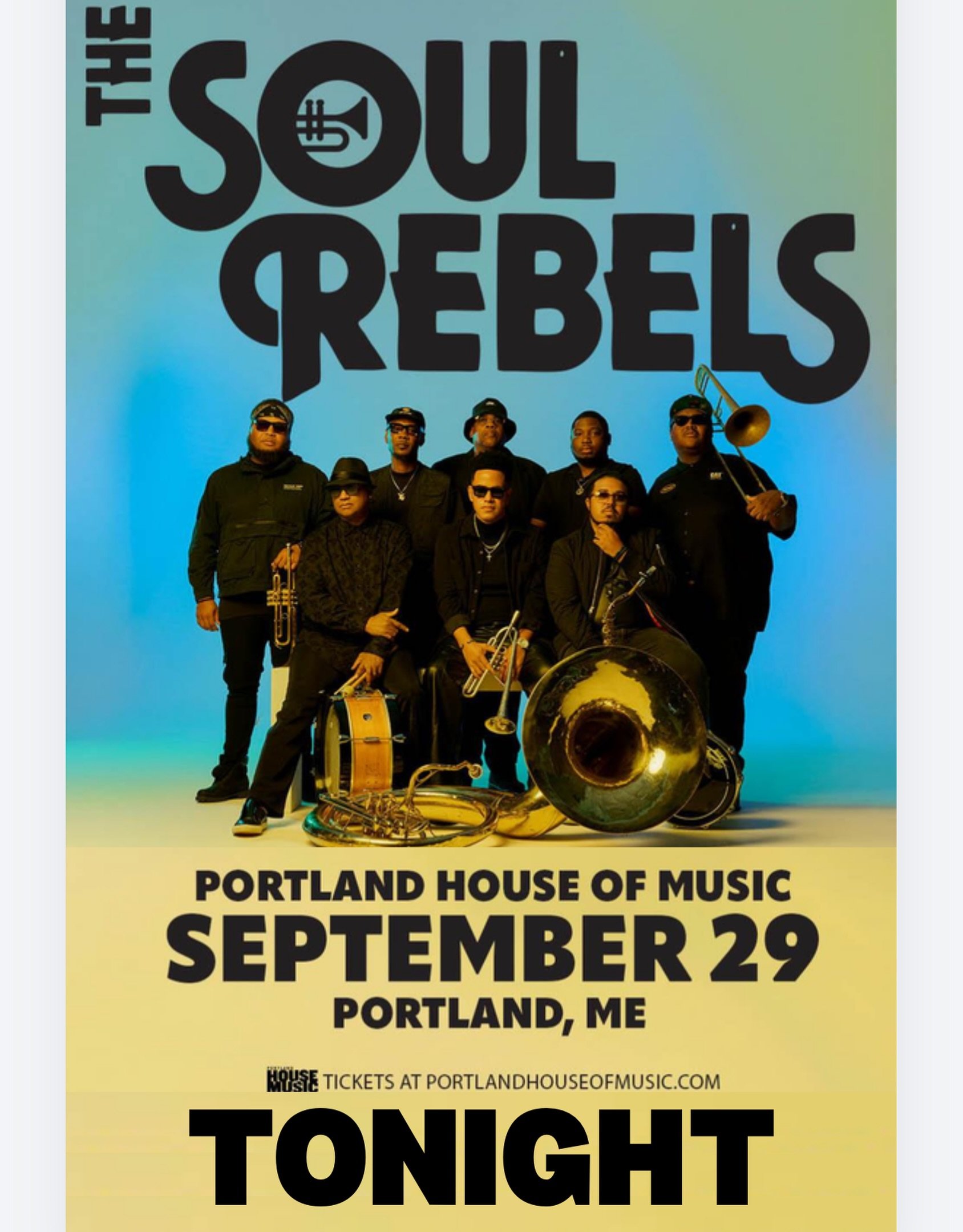 TONIGHT! 

🎟️ https://www.prekindle.com/promo/id/-2852527949071722232

#nola #brassband #livemusic #portlandmaine #portlandmaine