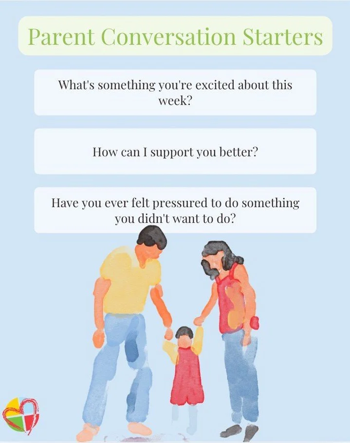 From Hanover Cares, here are some simple conversation starters for parents &amp; their teens. Not every conversation needs to be perfect or lead to a direct answer, but you can begin to build trust by listening. #HanoverCares