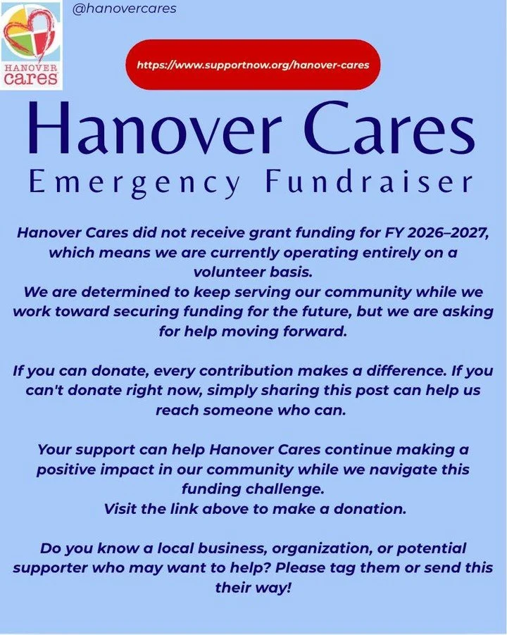 Please support Hanover Cares so we can continue serving our community and living out our mission! Click this link to donate: https://www.supportnow.org/hanover-cares