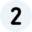 Number two inside a circular shape.