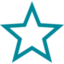 Empty outlined star icon on a transparent background.