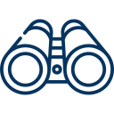 Blue binoculars