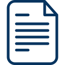 A simplified icon of a document with lines representing text.