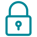 Icon of a blue padlock