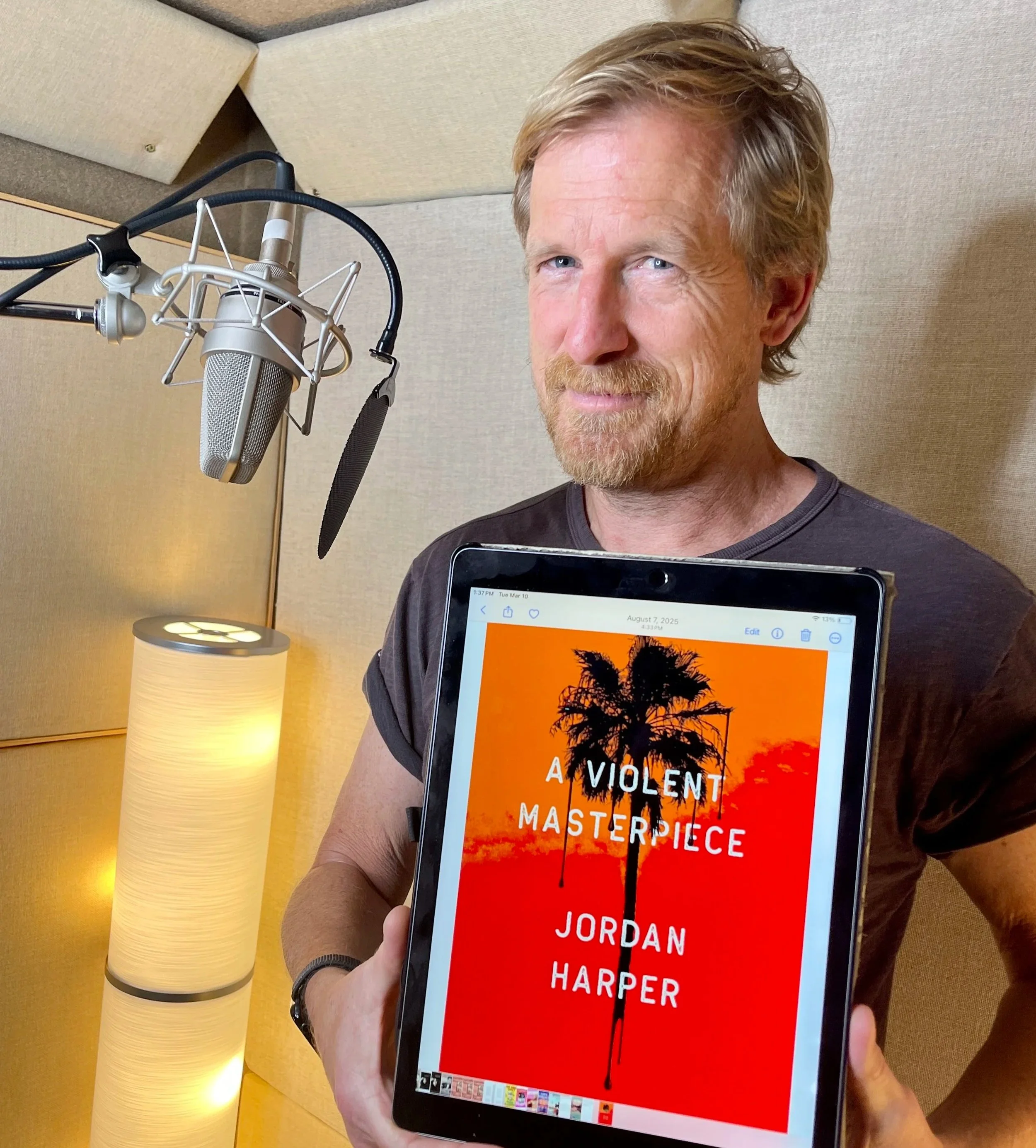 Peter Giles narrating Jordan Harper serial killer mystery A Violent Masterpiece.
