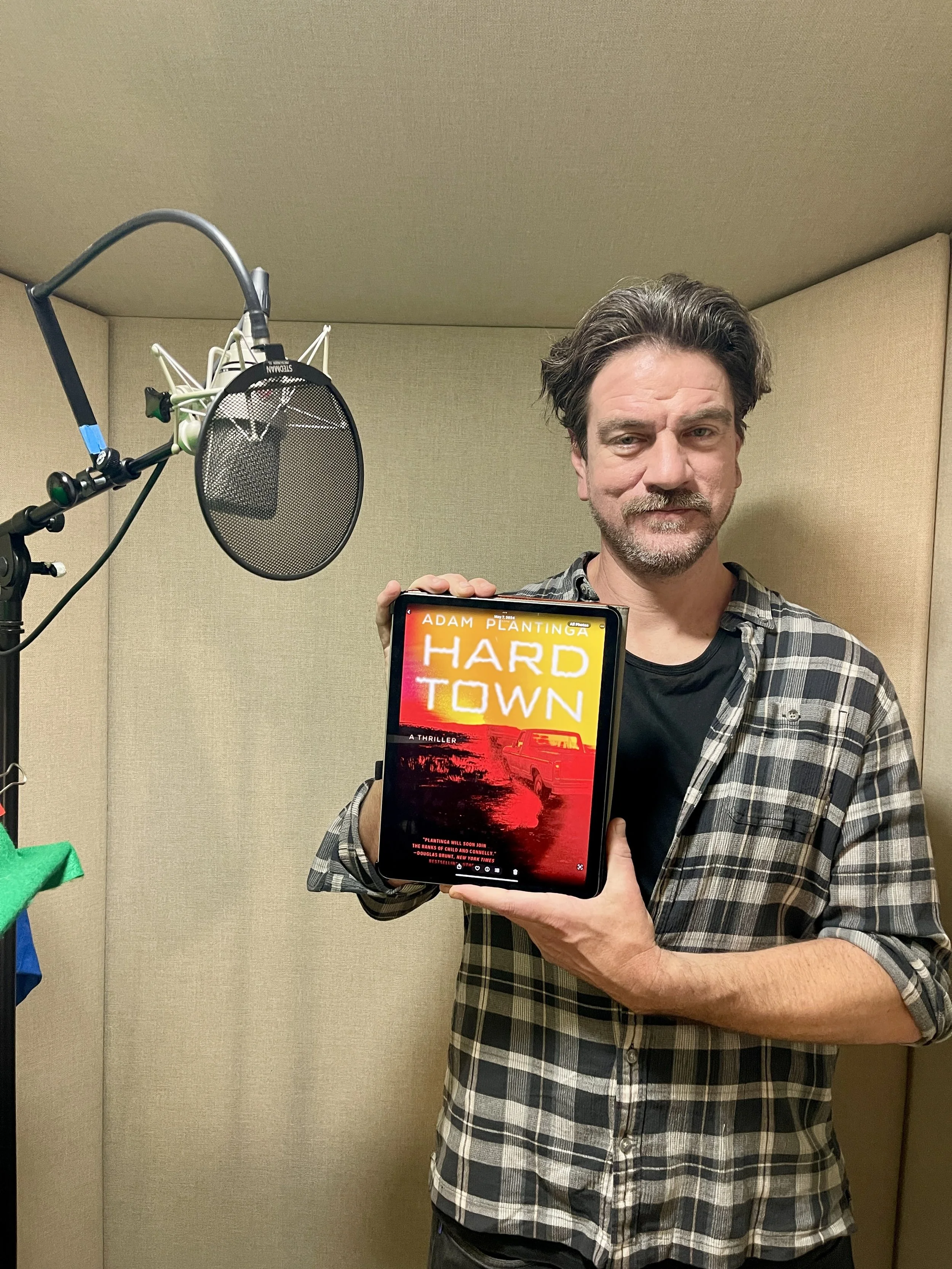 Charles Halford narrating former SF cop Adam Plantinga's book HARD TOWN.  His last book The Ascent was bought by Universal.