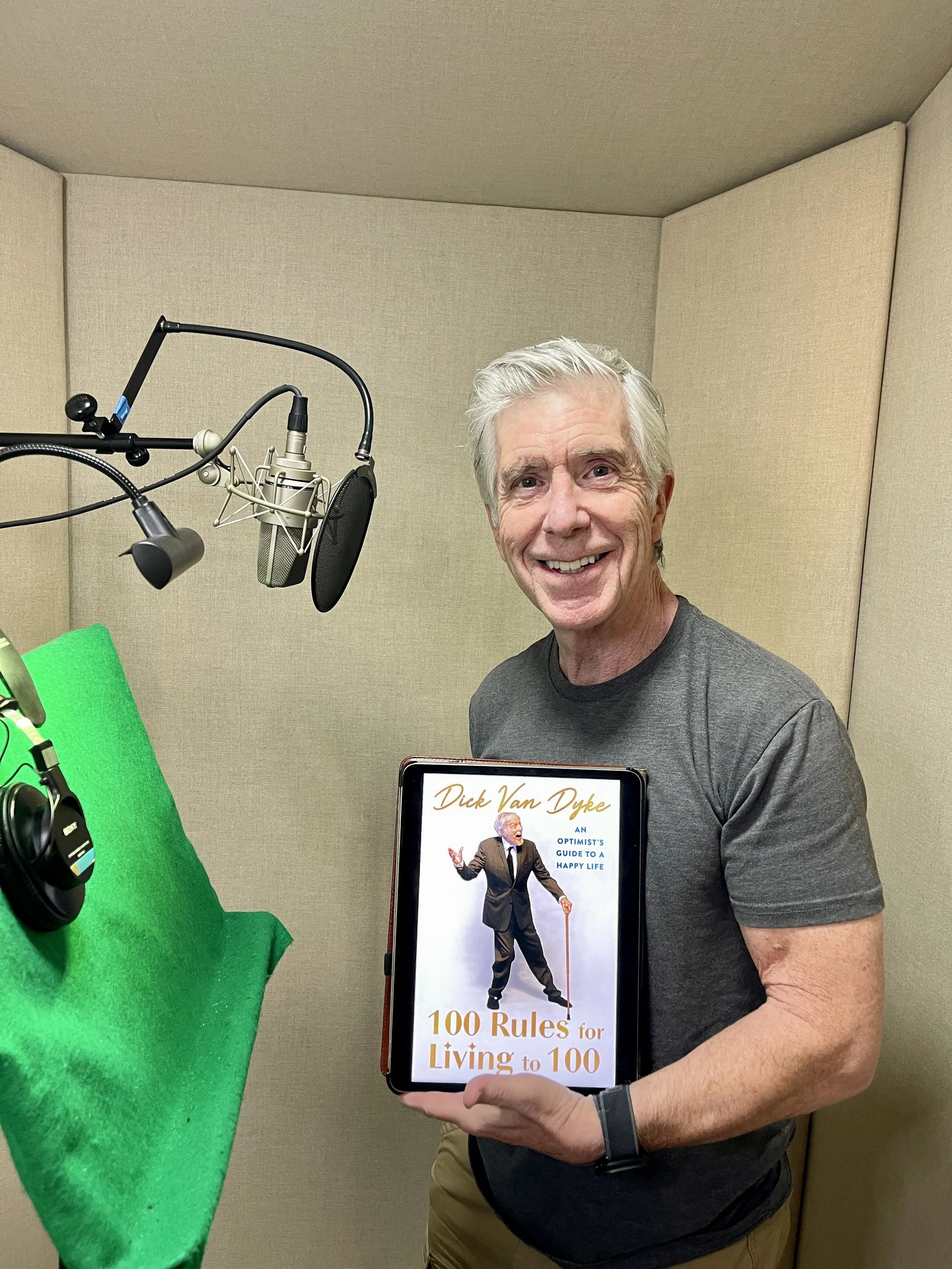 Tom Bergeron narrating his friend Dick Van Dyke's guide to happiness: An Optomist's Guide to A Happy Life.
