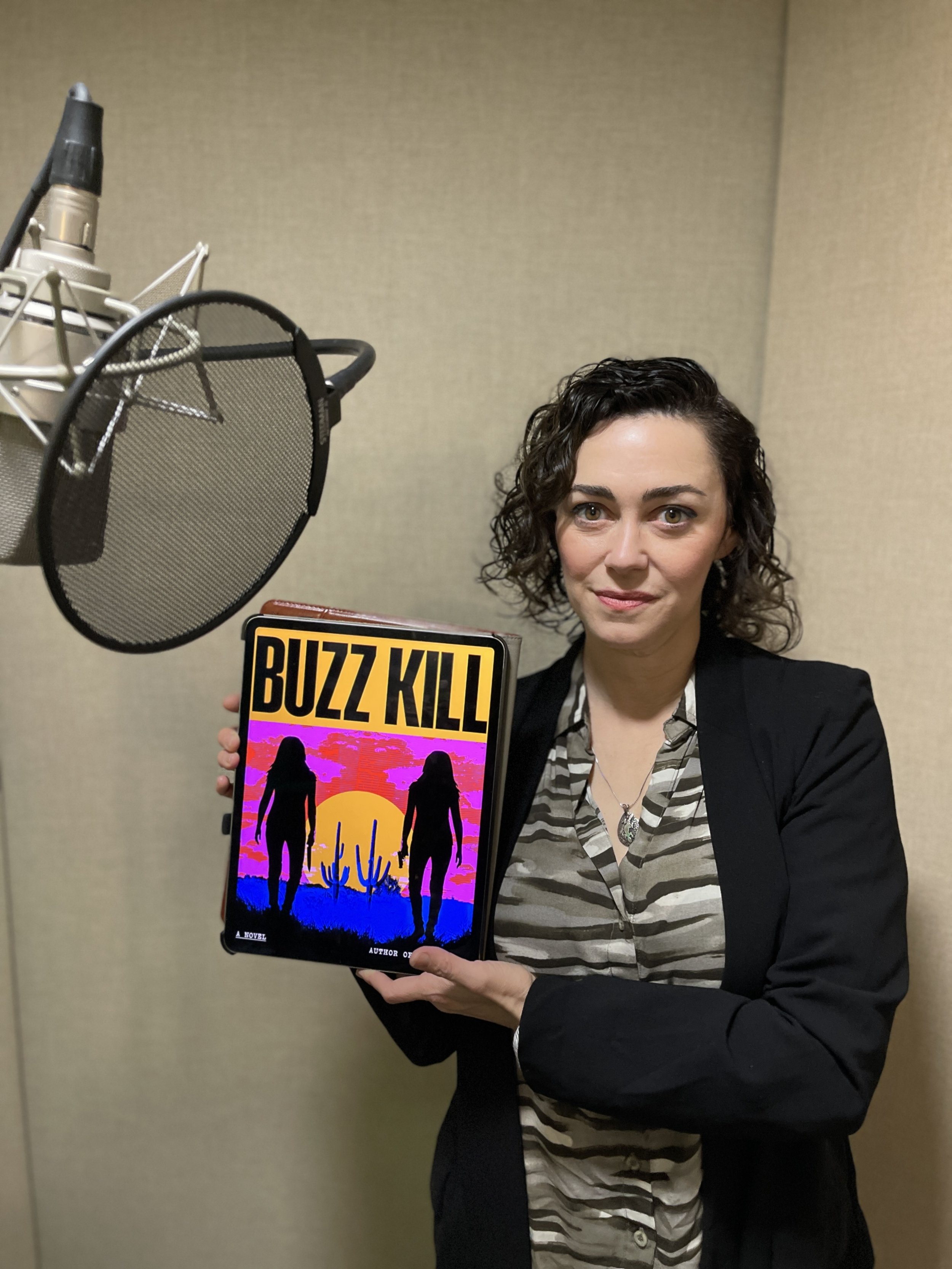 Amanda Troop narrating the mystery thriller Buzz Kill by J Robert Lennon