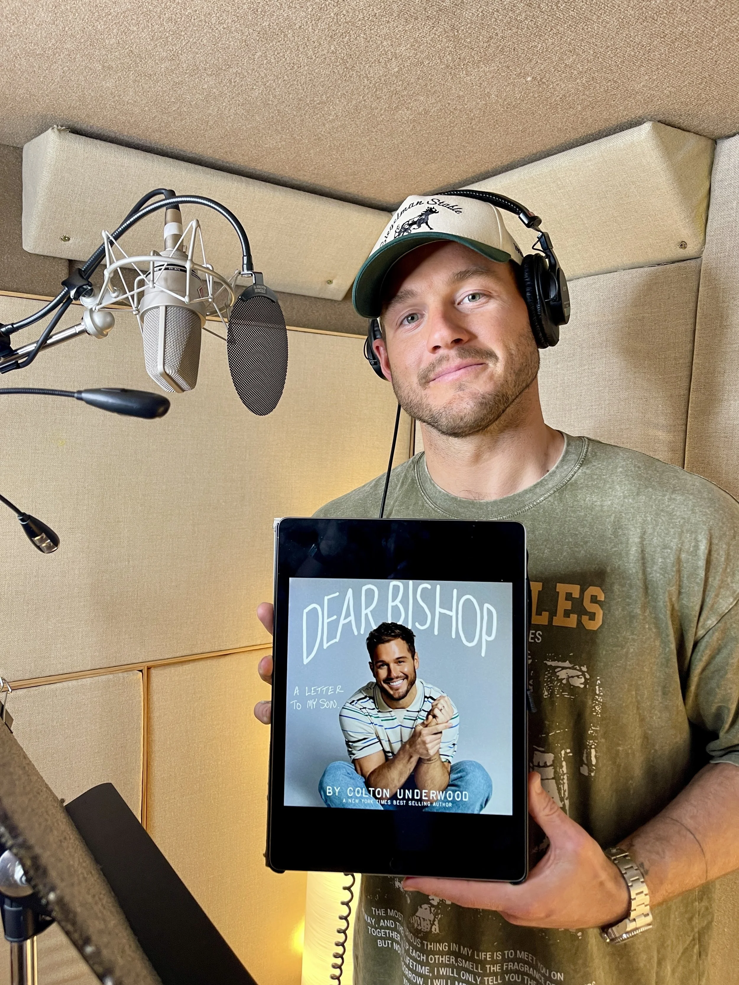 Former Pro Football player Colton Underwood (The Bachelor Season 25) narrating his book Dear Bishop.