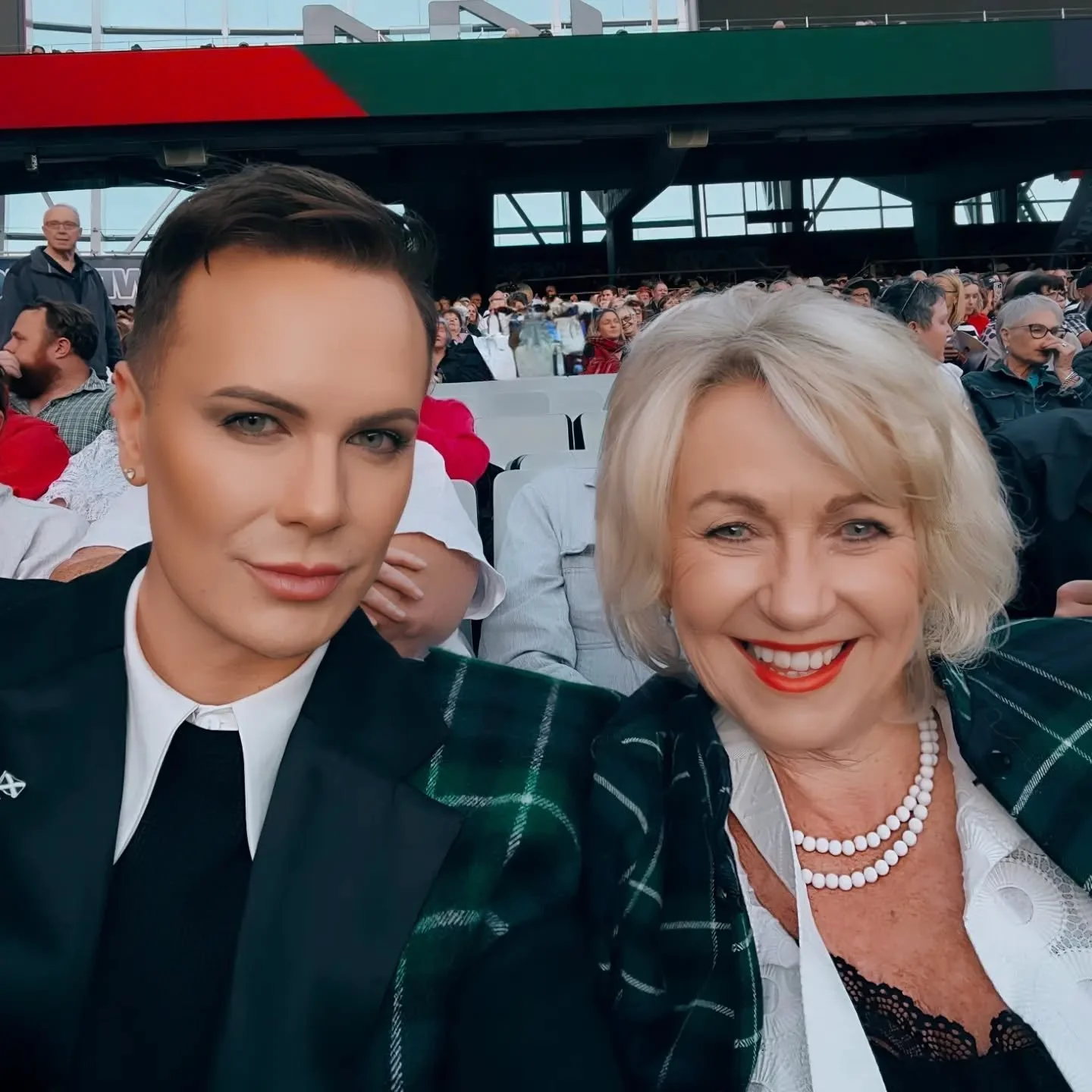 Mum and I wearing the Graham tartan (mum's tartan) to watch the Royal Edinburgh tattoo, very special to watch with her. 💚

#lgbt #scottish #auckland