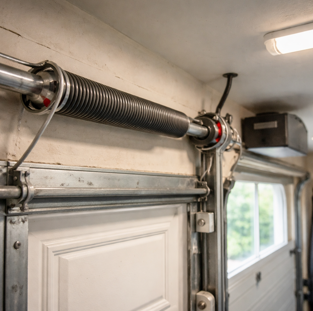 residential garage torsion spring warped by attic heat