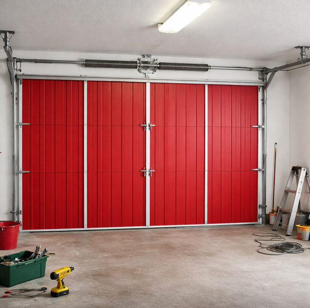 garage door cables and springs showing visible wear
