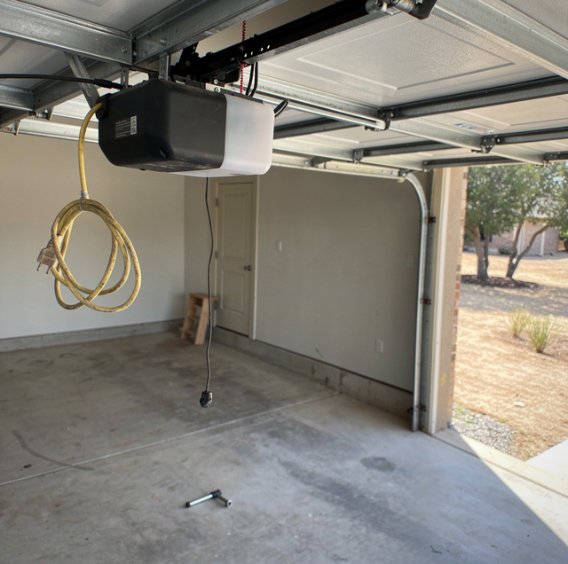 chain-driven garage door opener motor head smoking