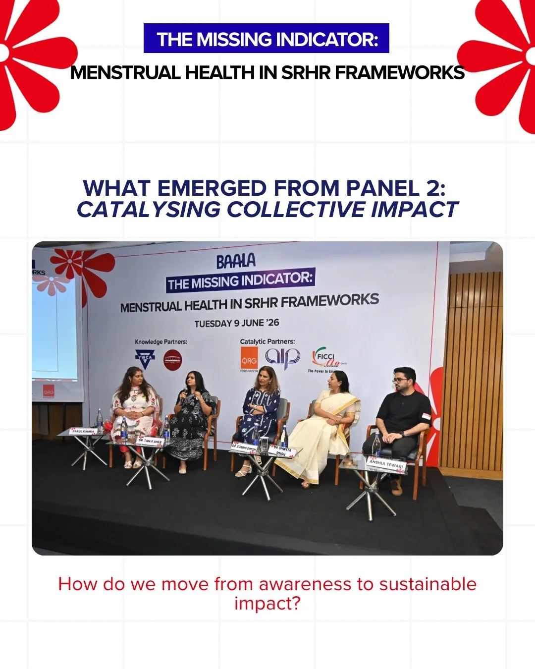 What does it take to create lasting change in menstrual health?

At The Missing Indicator, Panel 2 explored how sustainable impact is built through community ownership, stronger frontline systems, responsible use of technology, and long-term investme