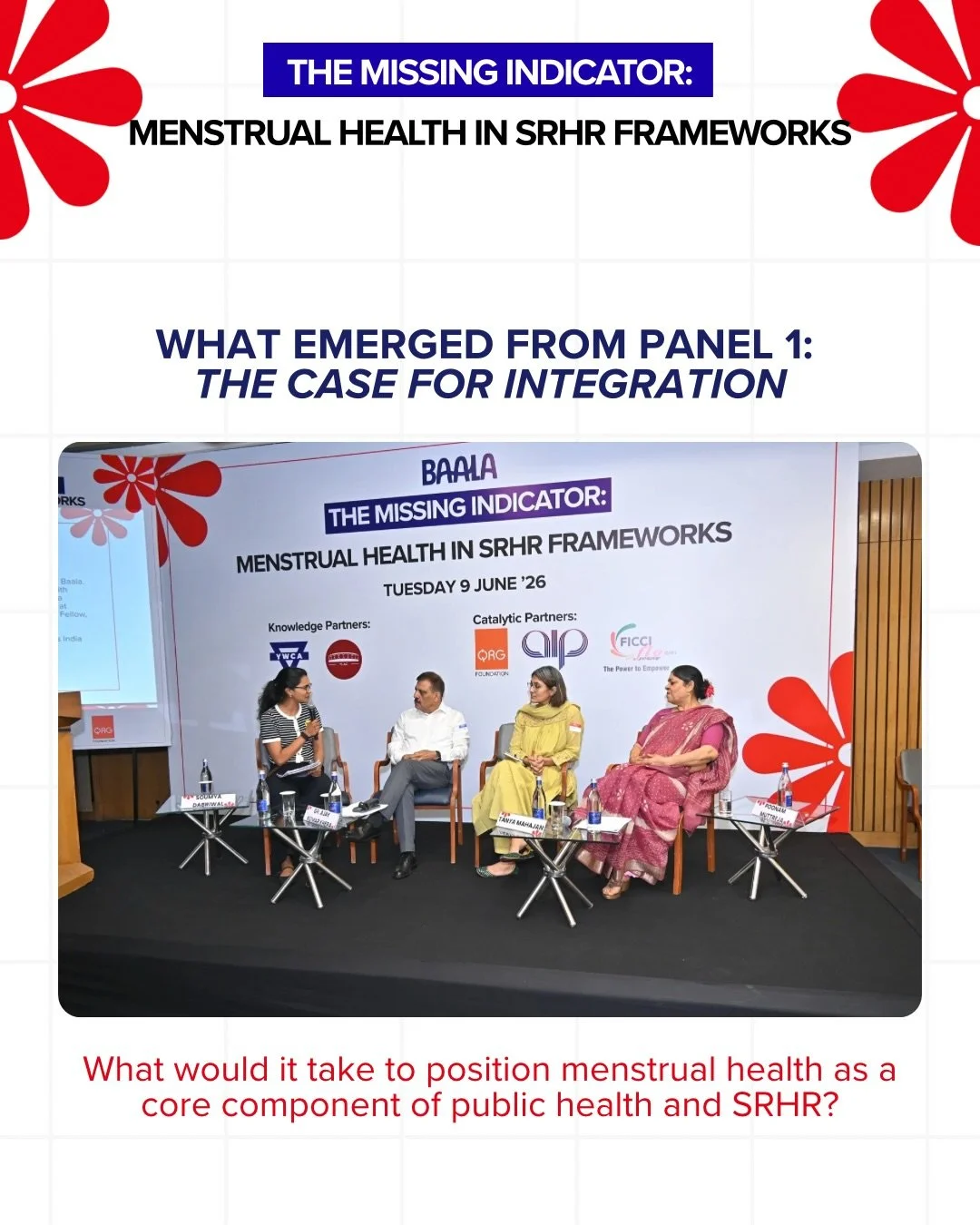 What does it take to integrate menstrual health into public health systems?

At The Missing Indicator, Panel 1 brought together Poonam Muttreja, Tanya Mahajan and Dr. Ajay Khera to discuss the barriers, opportunities, and pathways for integration.

F