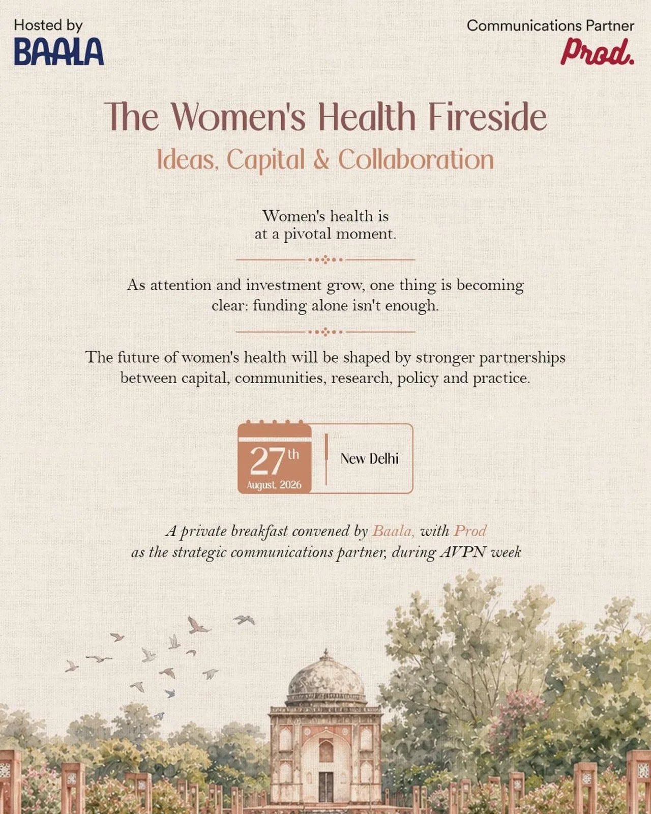 What does it take to move women&rsquo;s health forward?

More capital matters, but so do the connections between capital, communities, evidence, policy and practice.

During AVPN Week, Baala is bringing together a small group of leaders across philan