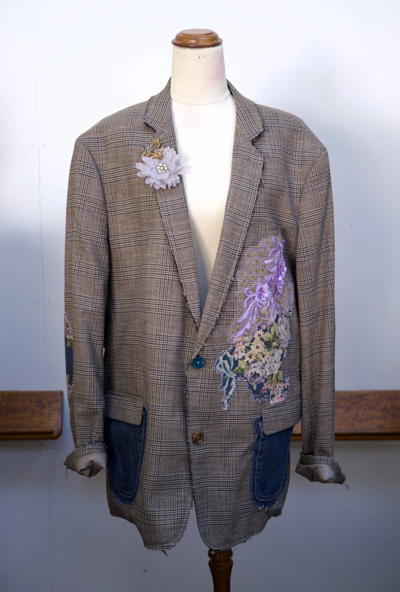 CHECK LILAC LACE | Jacket