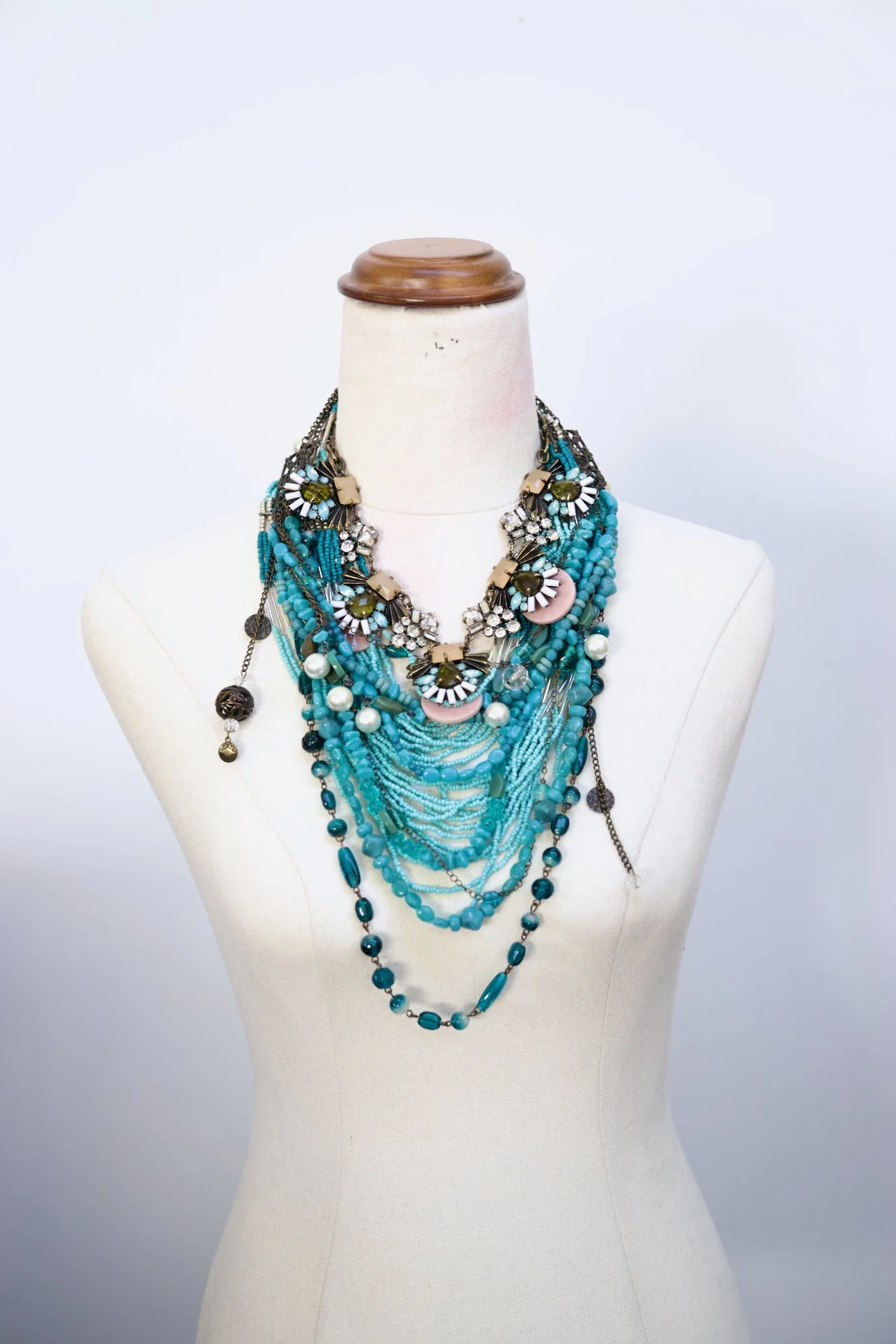 TEAL BOHO | Statement Stack Of 3 Necklaces