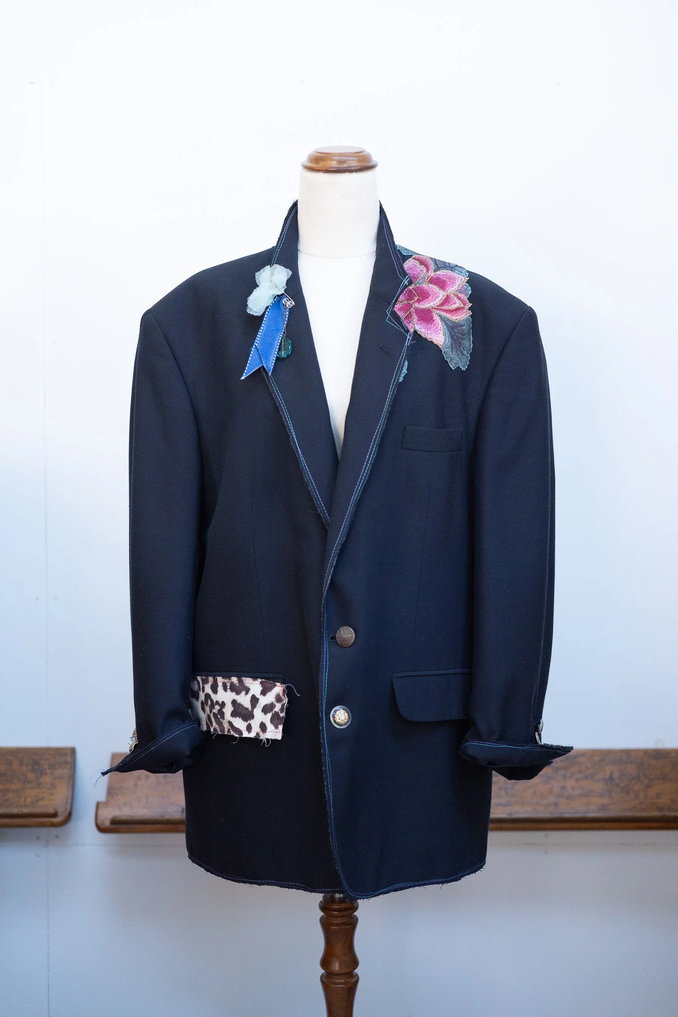 QUEEN | Teal Lace Couture Jacket