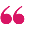Pink double quotation mark icon